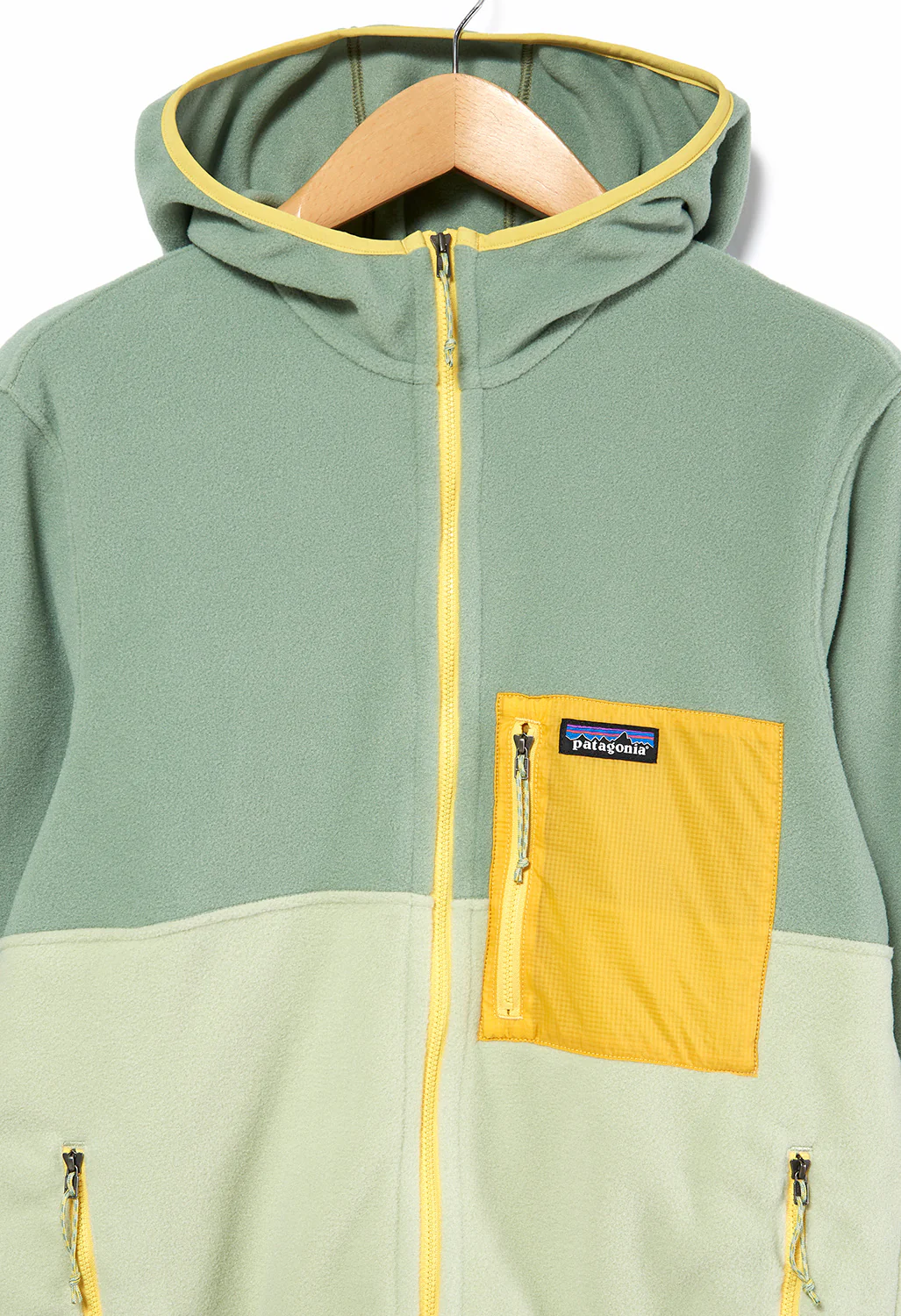 Patagonia Microdini Men's Hoodie - Salvia Green - Image 3