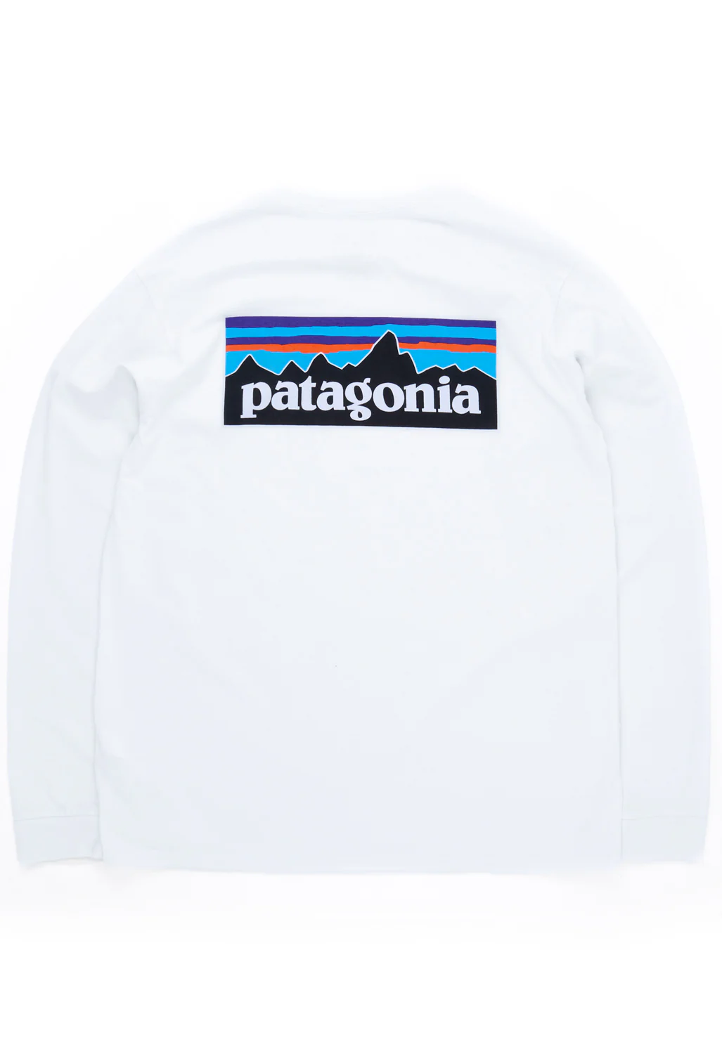 Patagonia P6 Logo Men's Long Sleeve Responsibili-Tee - White