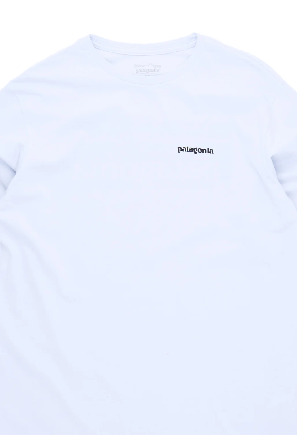 Patagonia P6 Logo Men's Long Sleeve Responsibili-Tee - White - Image 3