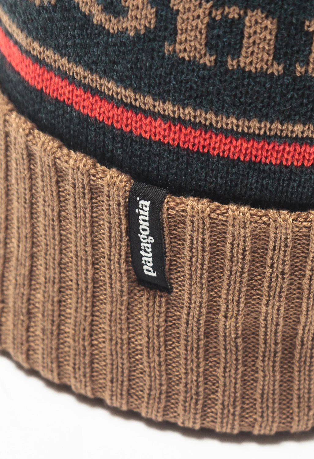 Patagonia Powder Town Beanie - Park Stripe/Mojave Khaki - Image 2
