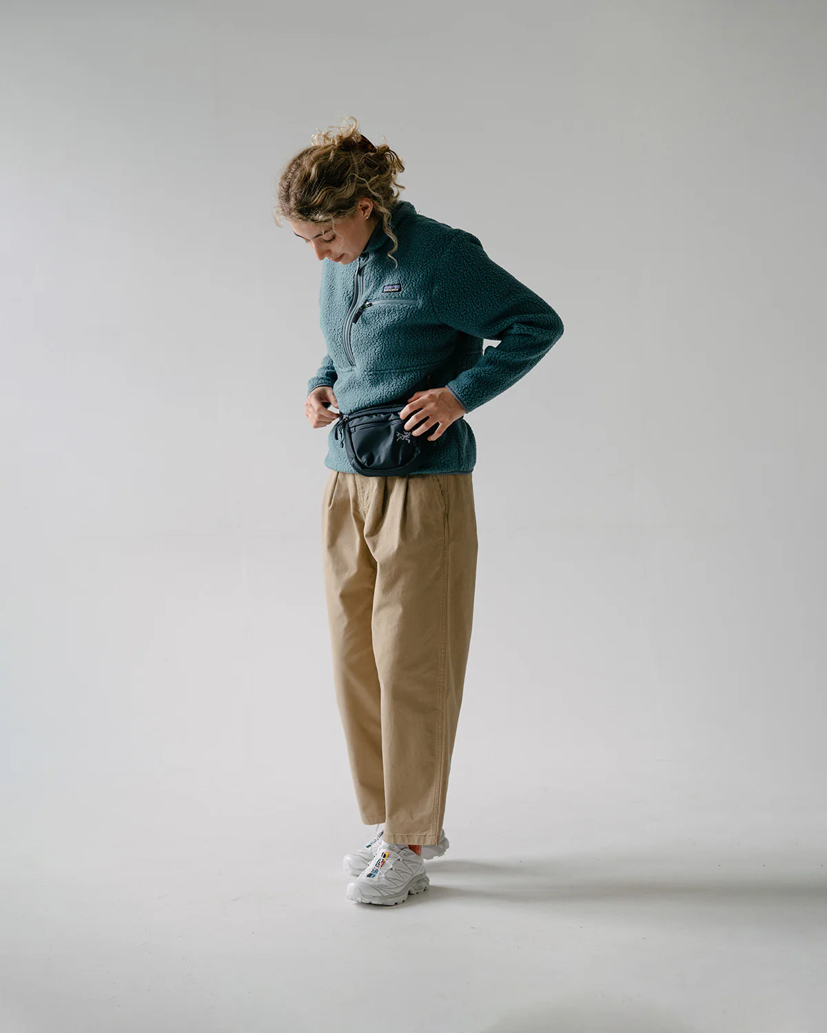 Patagonia Retro Pile Marsupial Women's Fleece Jacket - Steam Blue - Image 5