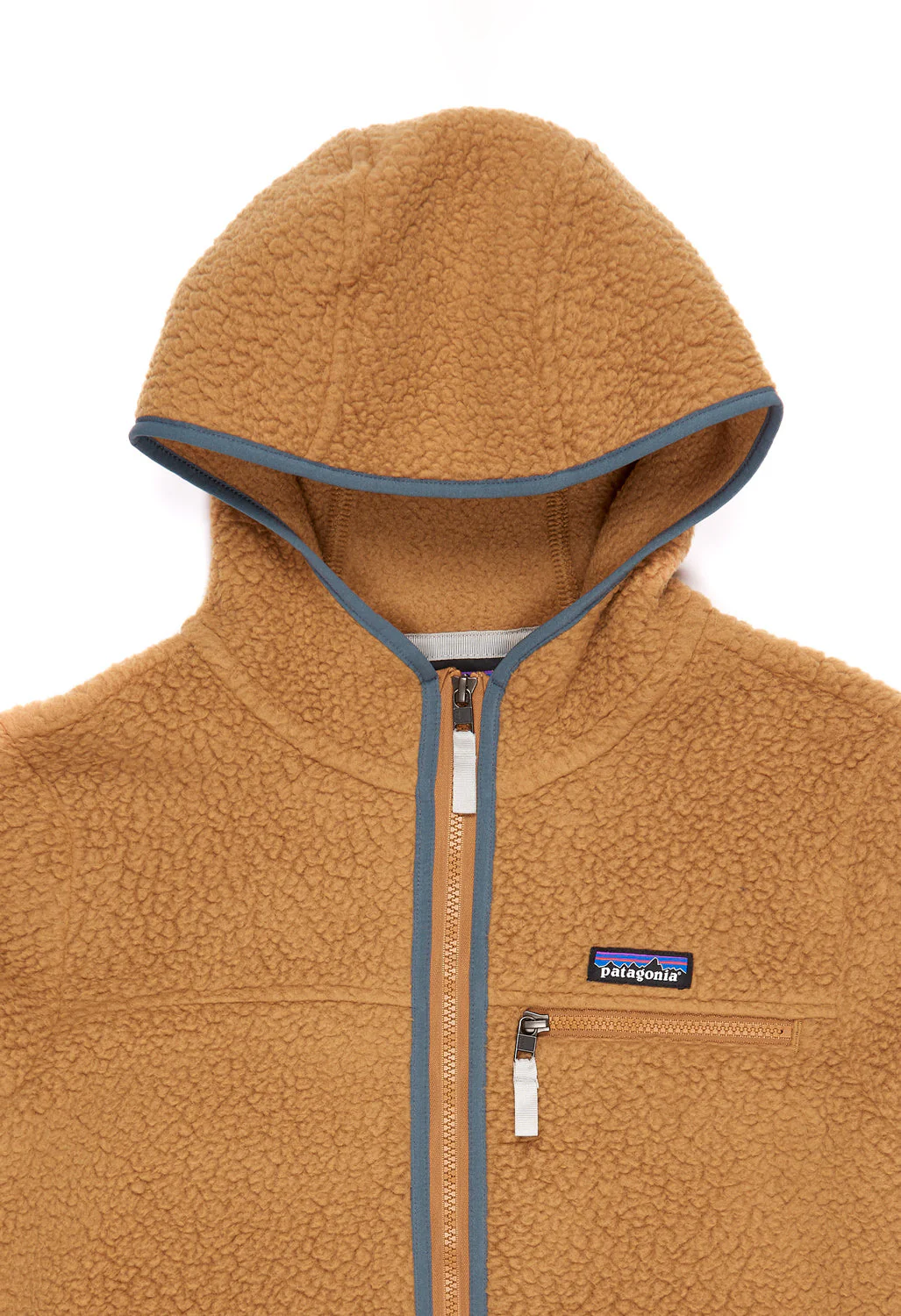 Patagonia Retro Pile Women's Hoodie - Nest Brown w/Nouveau Green - Image 3