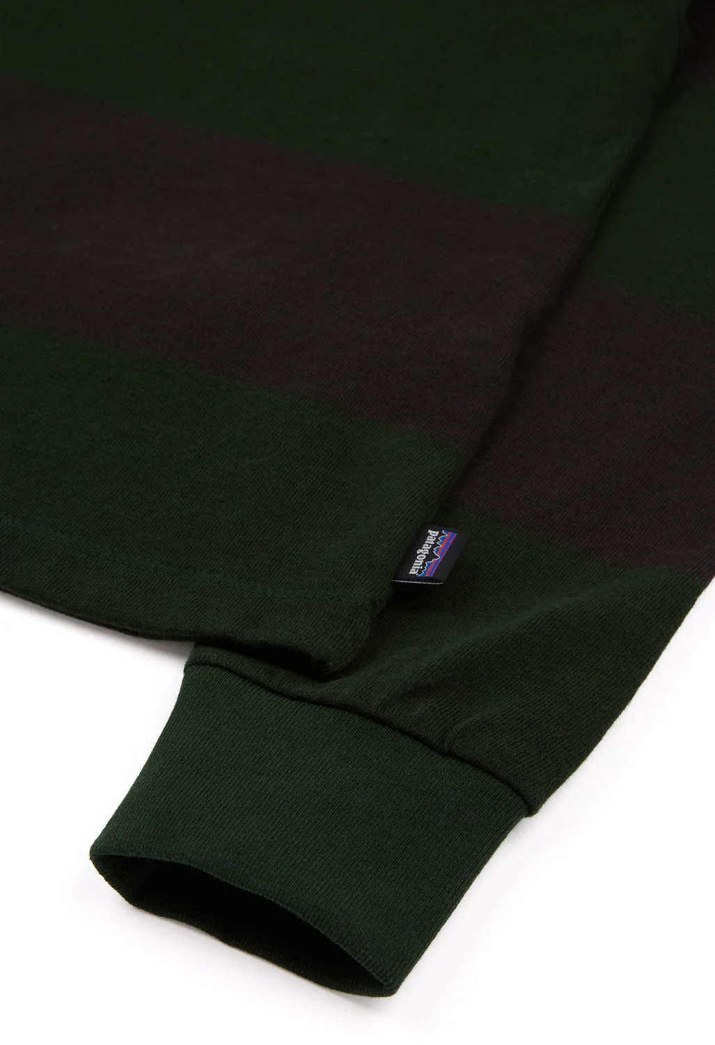 Patagonia Women's Long Sleeve Rugby Shirt - Wide Stripe / Old Growth Green - Image 5