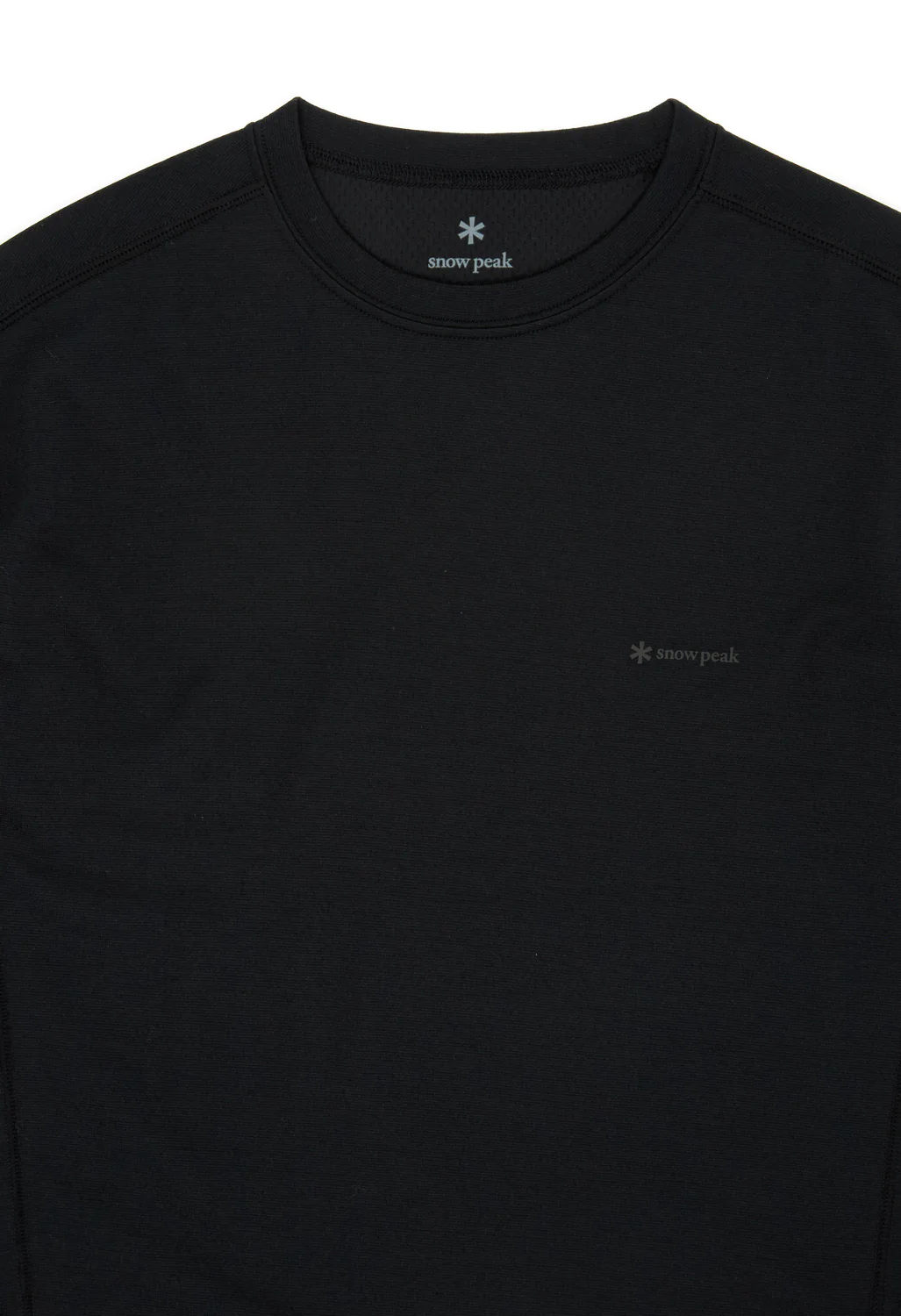 Snow Peak Pe/Wo Hybrid Long Sleeve T-Shirt - Black - Image 3