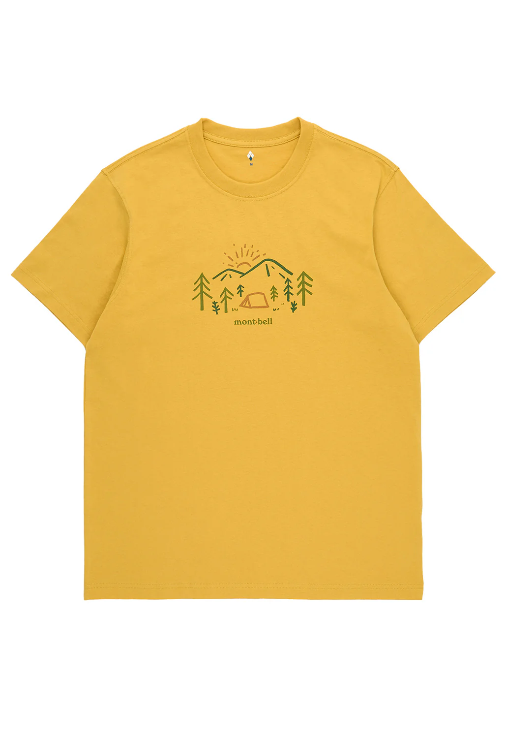 Montbell Pear Skin Cotton Yama No Asa T-Shirt - Yellow