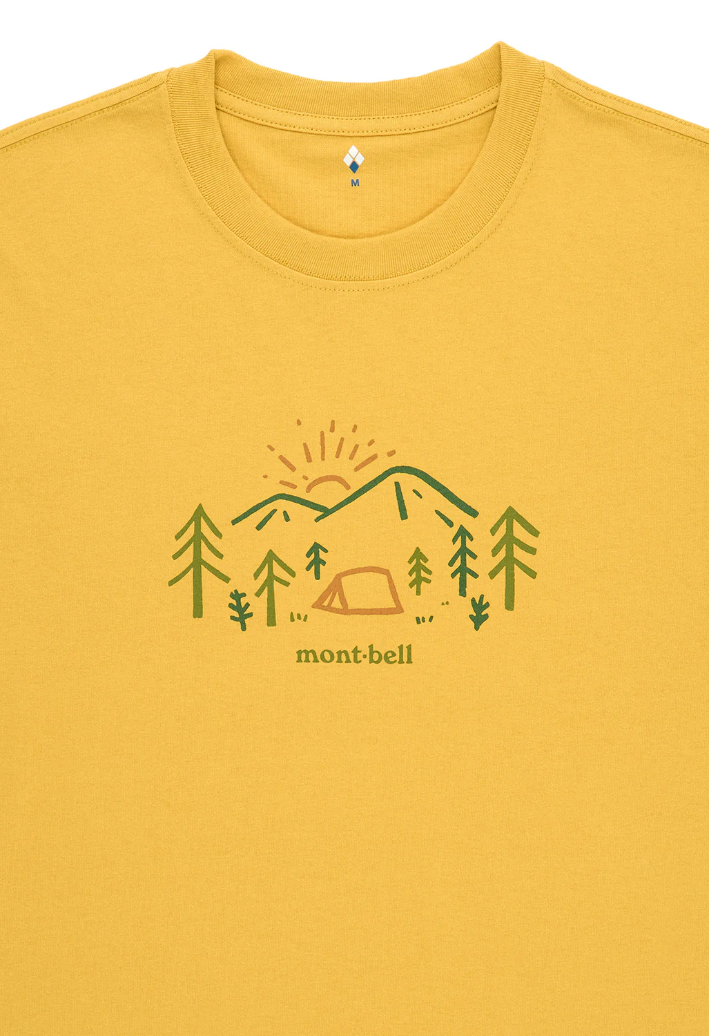 Montbell Pear Skin Cotton Yama No Asa T-Shirt - Yellow - Image 3