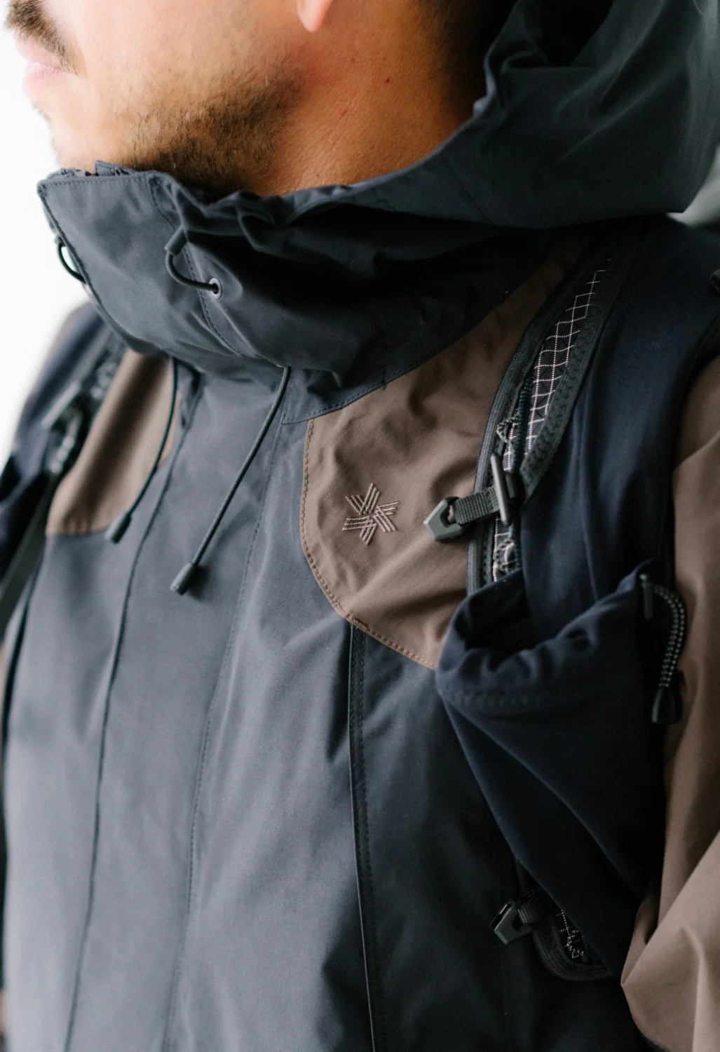 Goldwin Pertex Unlimited 2L Jacket - Jet Brown / Black - Image 9