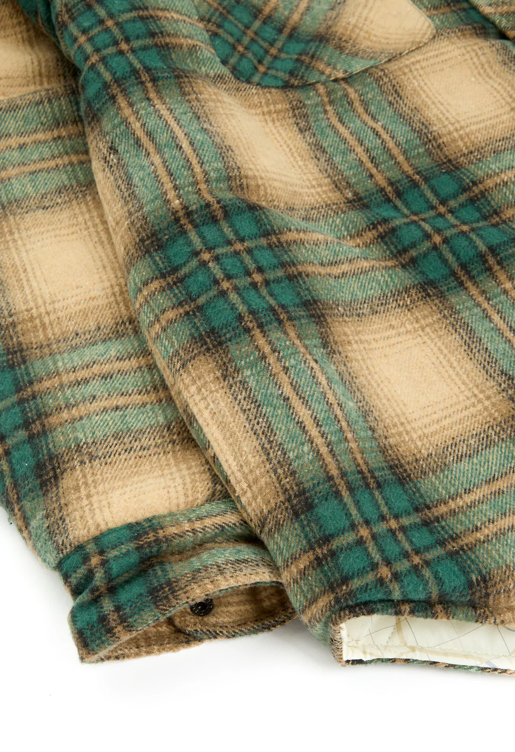 Stan Ray Quilted Plaid Overshirt - Olive Plaid - Image 6