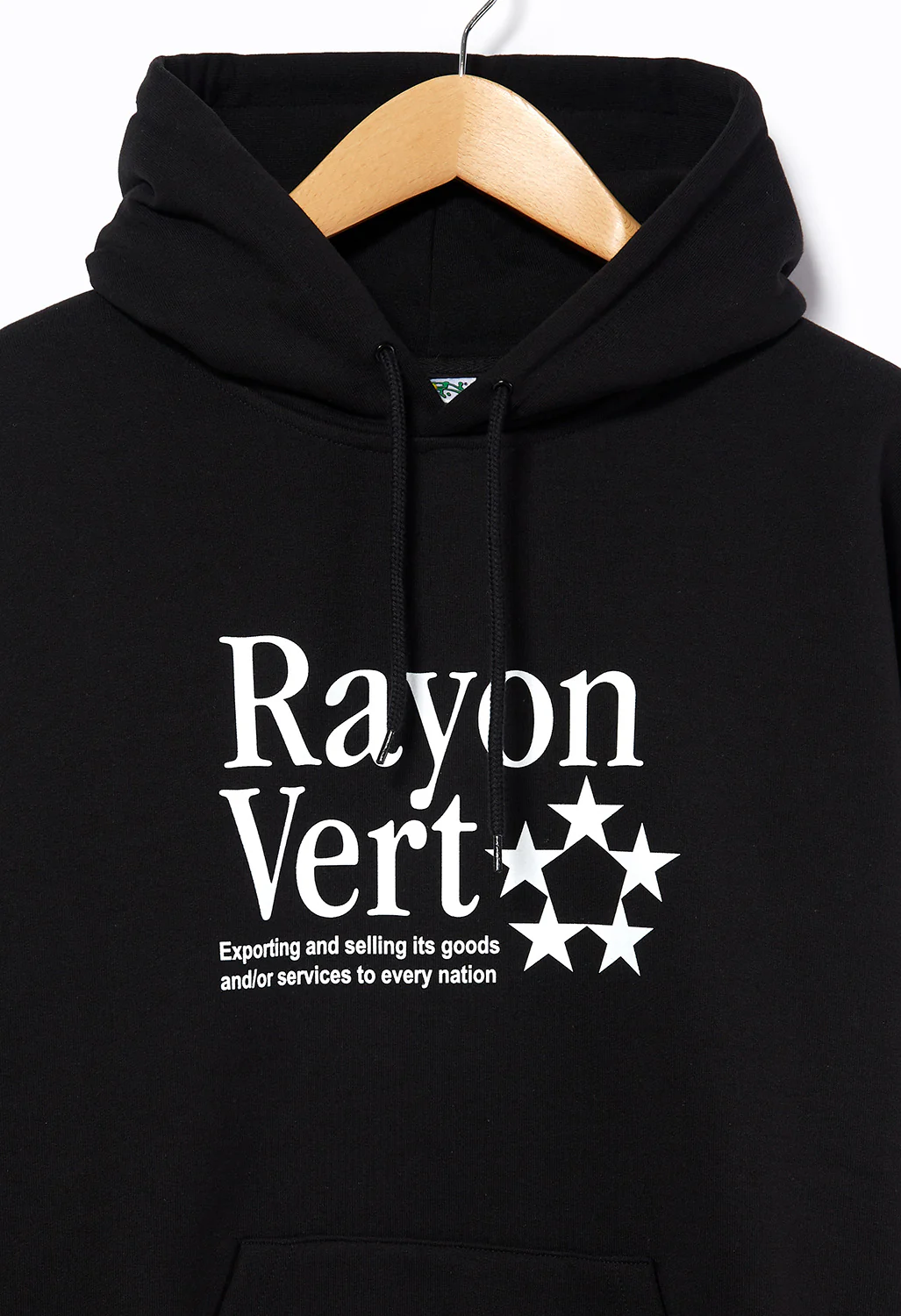 Rayon Vert International Hoodie - Golgotha Black - Image 3