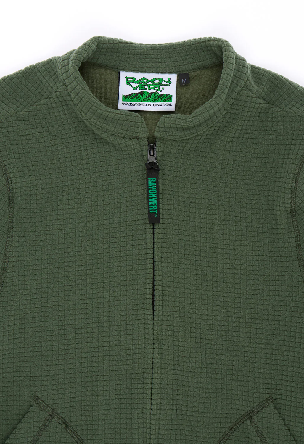 Rayon Vert Men's Becco Grid Fleece - Lichen Green - Image 3