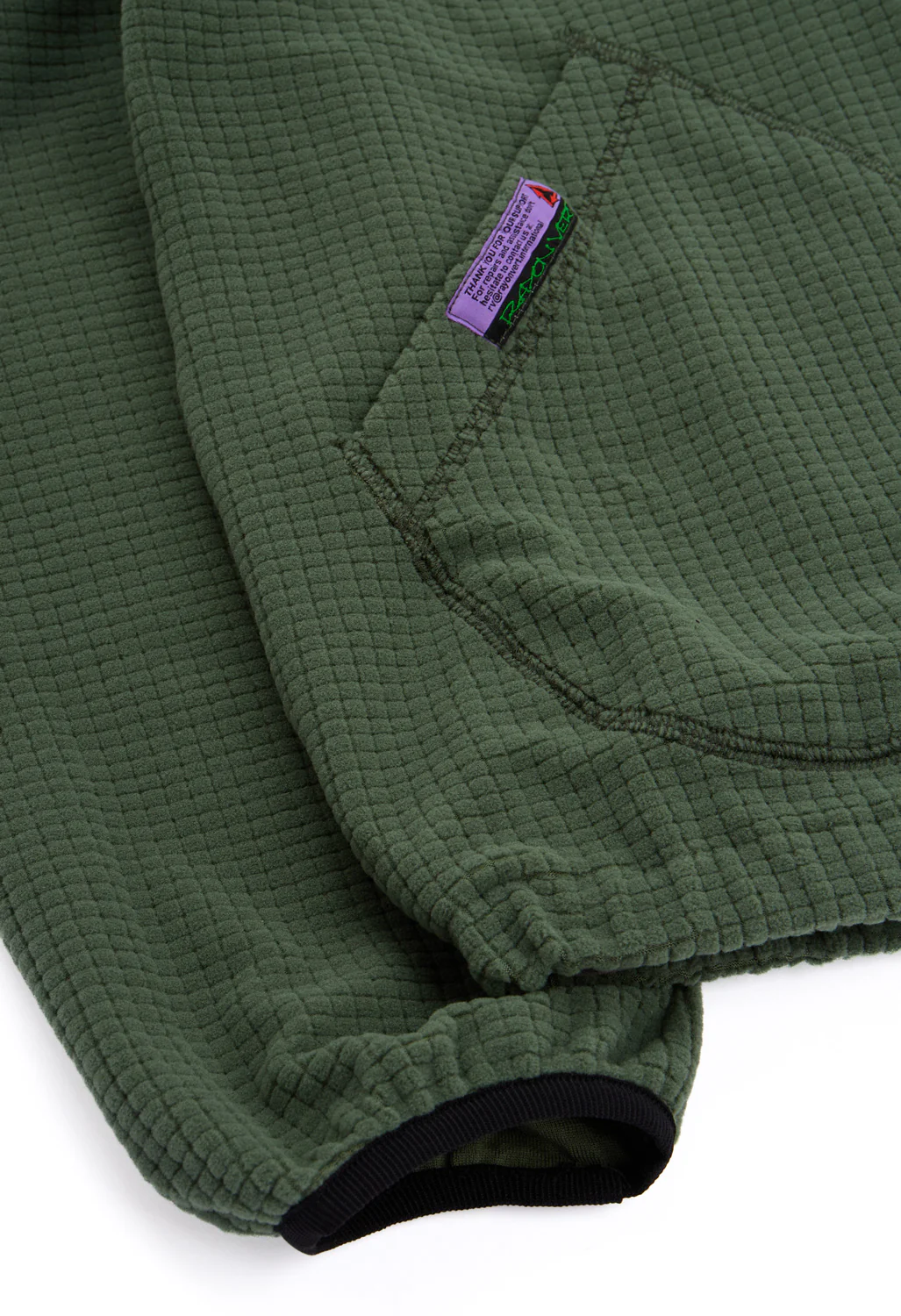 Rayon Vert Men's Becco Grid Fleece - Lichen Green - Image 6