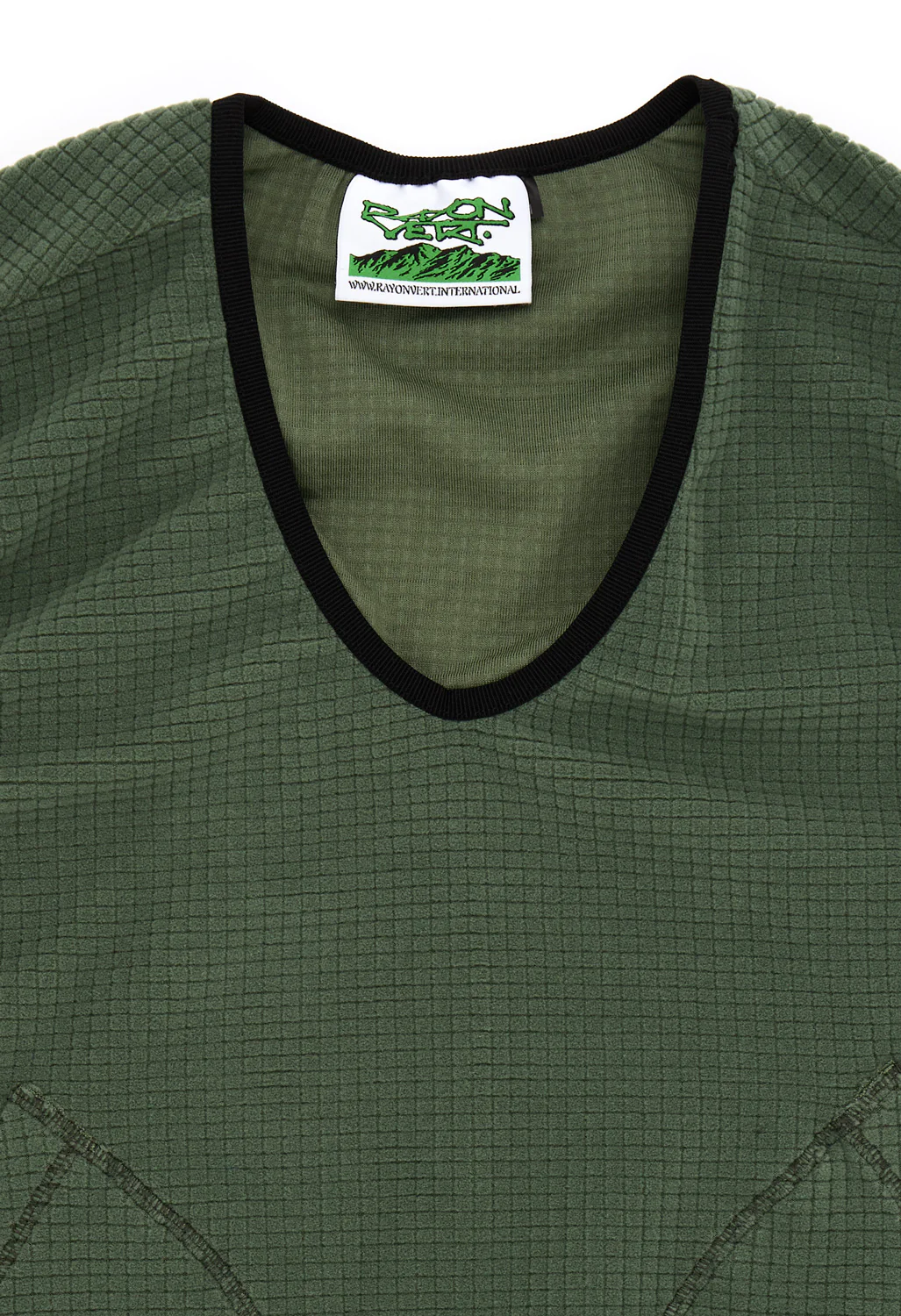 Rayon Vert Men's Samanto Grid Vest - Lichen Green - Image 3
