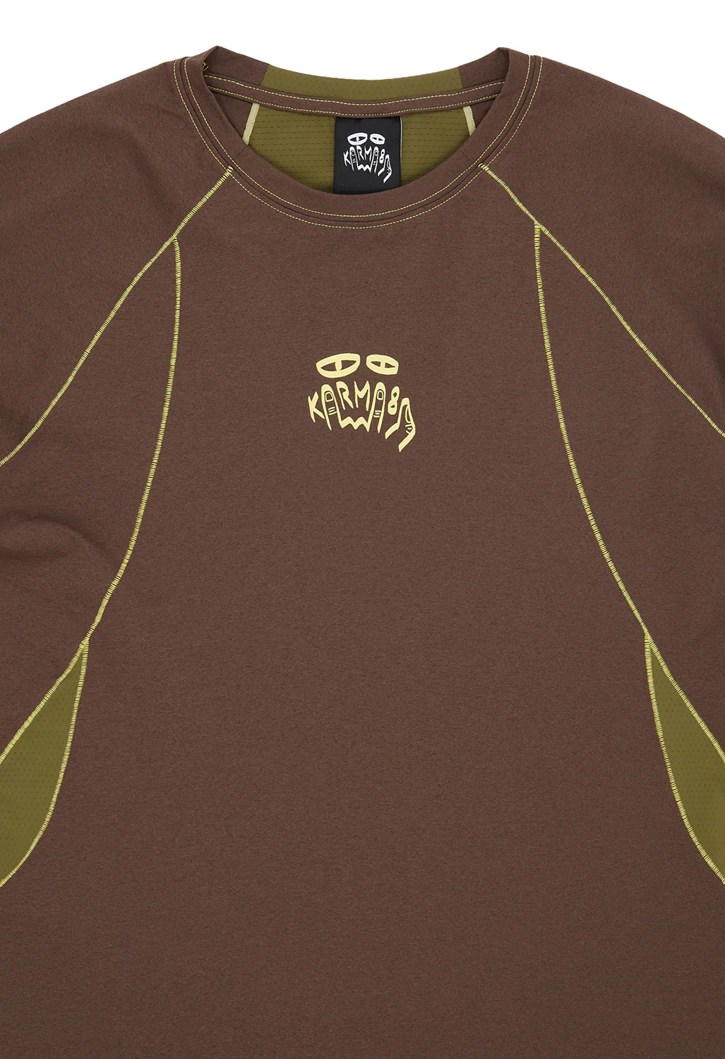 Karma8a REAL Cutout Long Sleeve Training Tee - Brown - Image 3