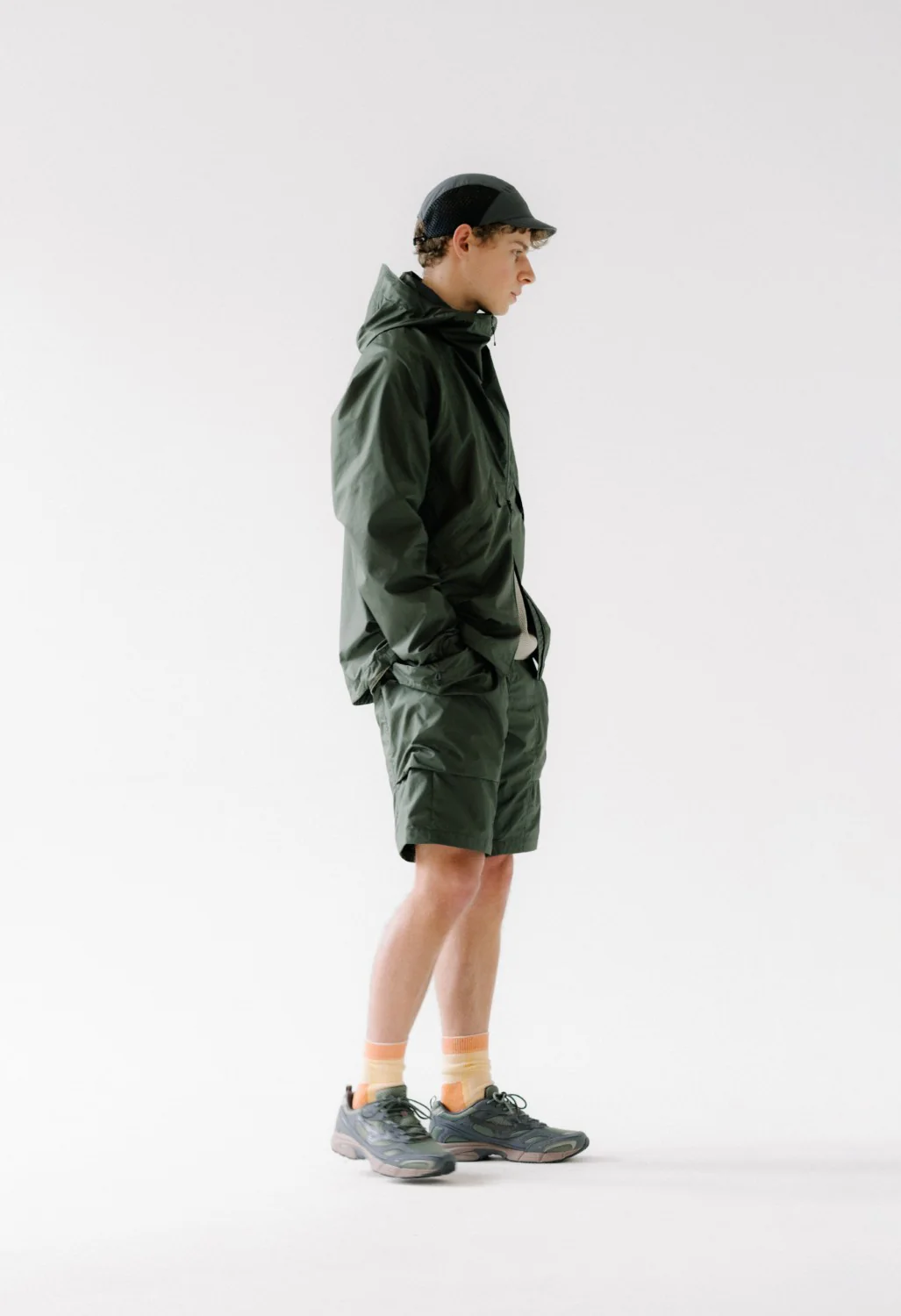 Goldwin Rip-stop Hooded Jacket - Dark Olive - Image 9