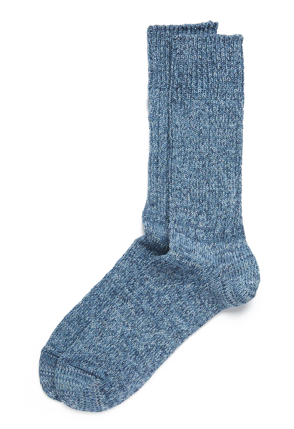 ROTOTO Denim Tone Crew Socks - Ice Denim