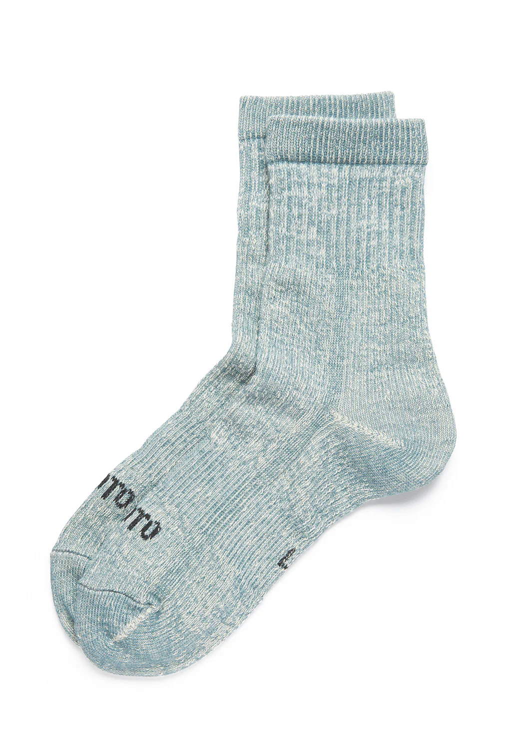 ROTOTO Double Face Organic Cotton Mid Socks - Light Blue