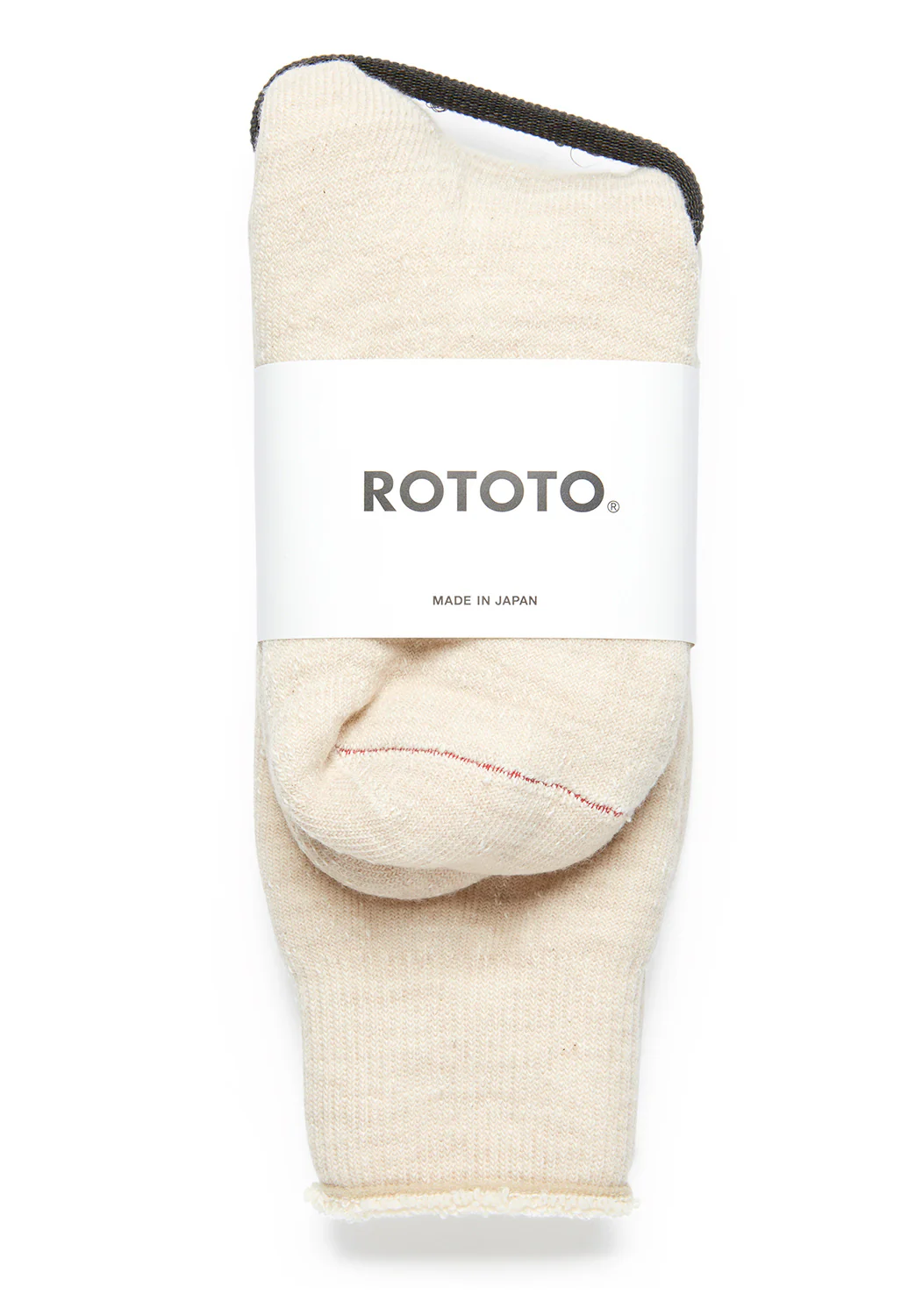 ROTOTO Double Face Socks - Oatmeal - Image 2