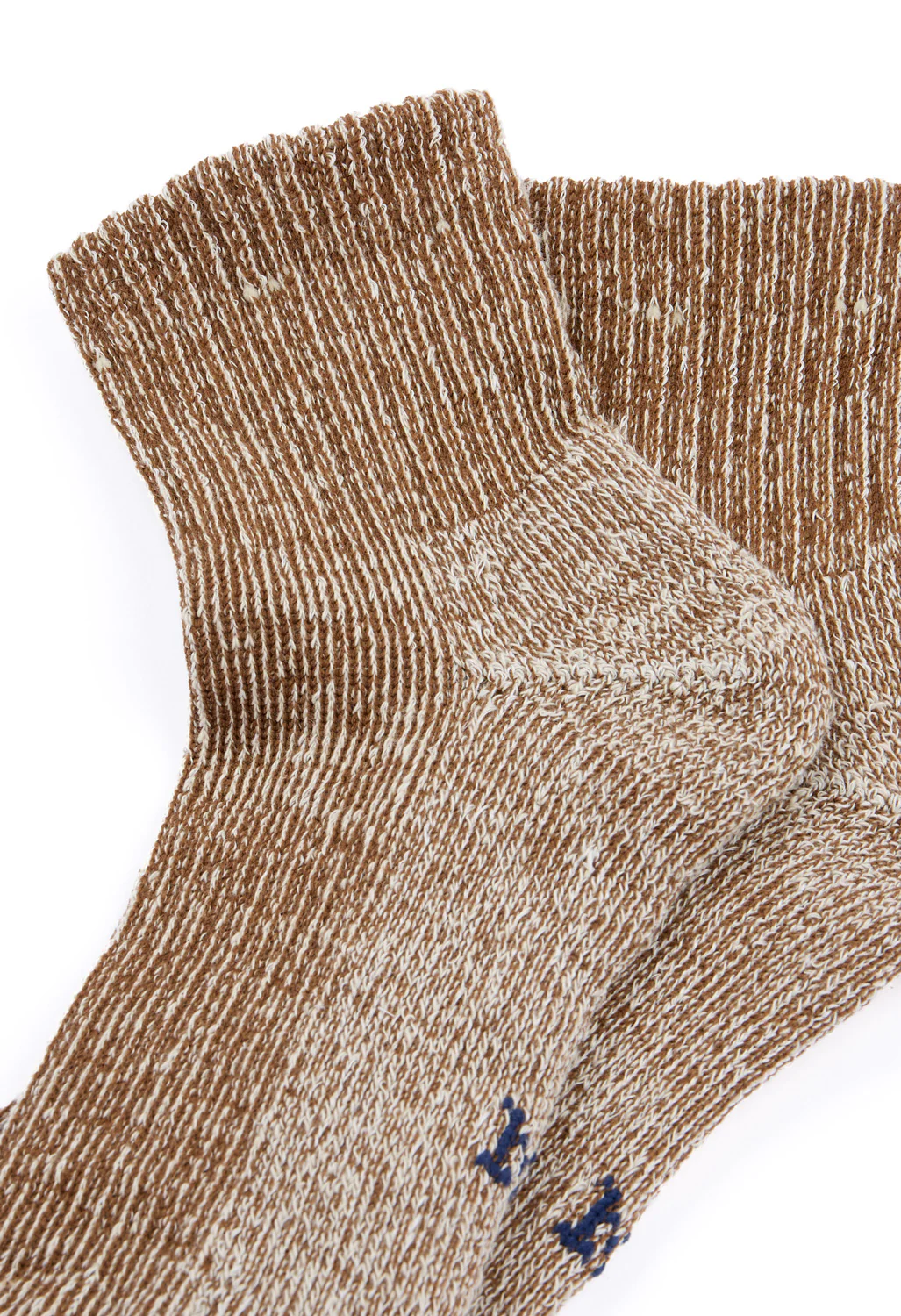 ROTOTO Hemp / Organic Cotton Pile Ankle Socks - Brown - Image 4