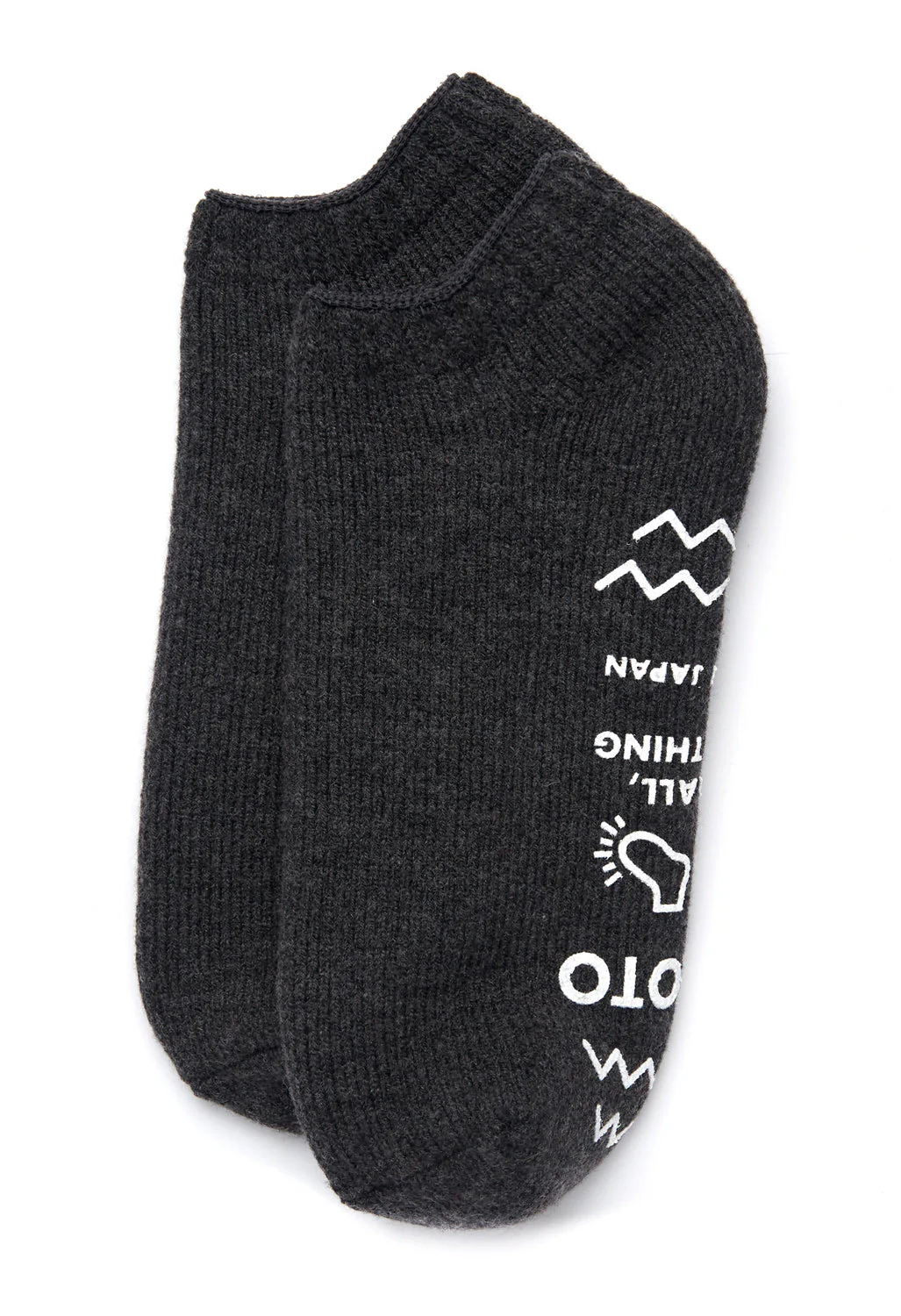 ROTOTO Pile Sock Slippers - Charcoal