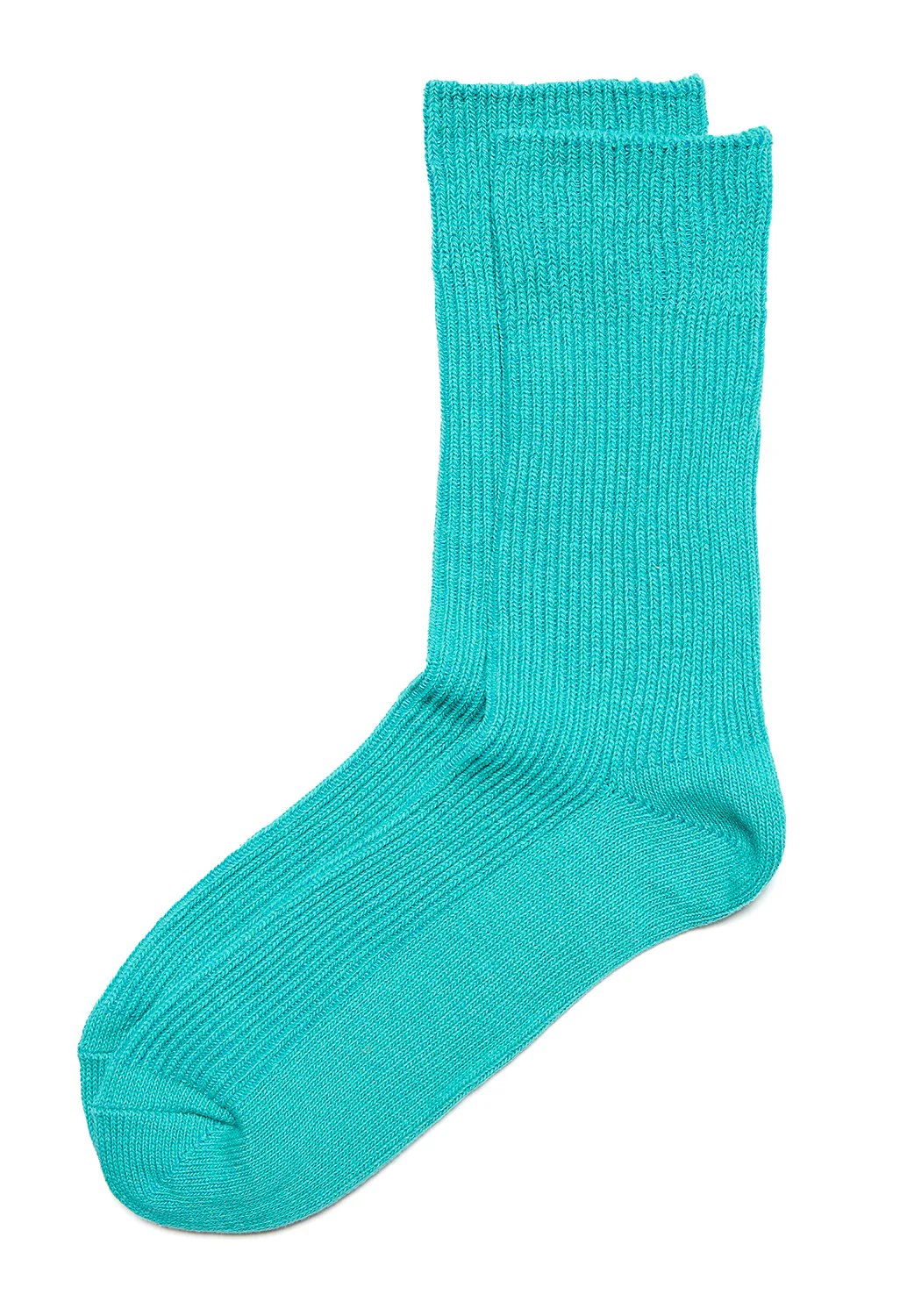 ROTOTO Recycled Cotton Ribbed Crew Socks - Light Green