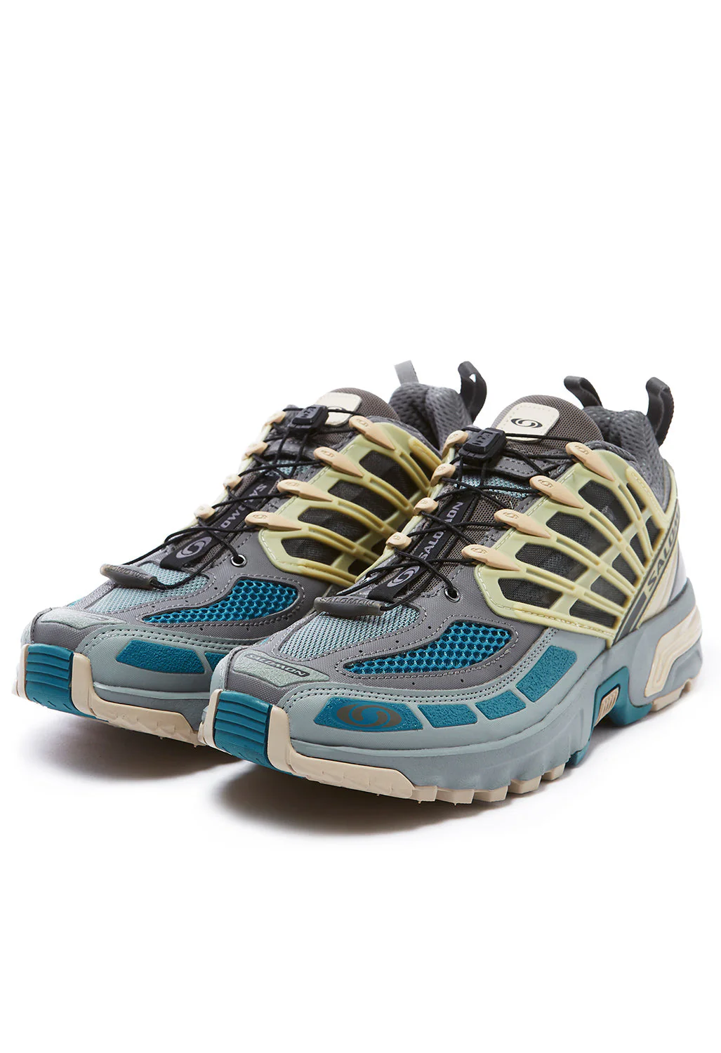 Salomon ACS Pro Trainers - Pewter / Monument / Aegean Blue - Image 3