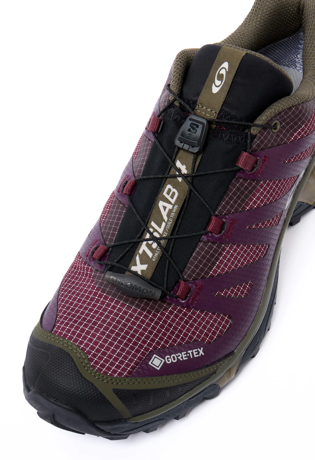 Salomon XT-4 OG GORE-TEX Trainers - Maroon Banner / Winter Bloom / Grape Leaf - Image 2