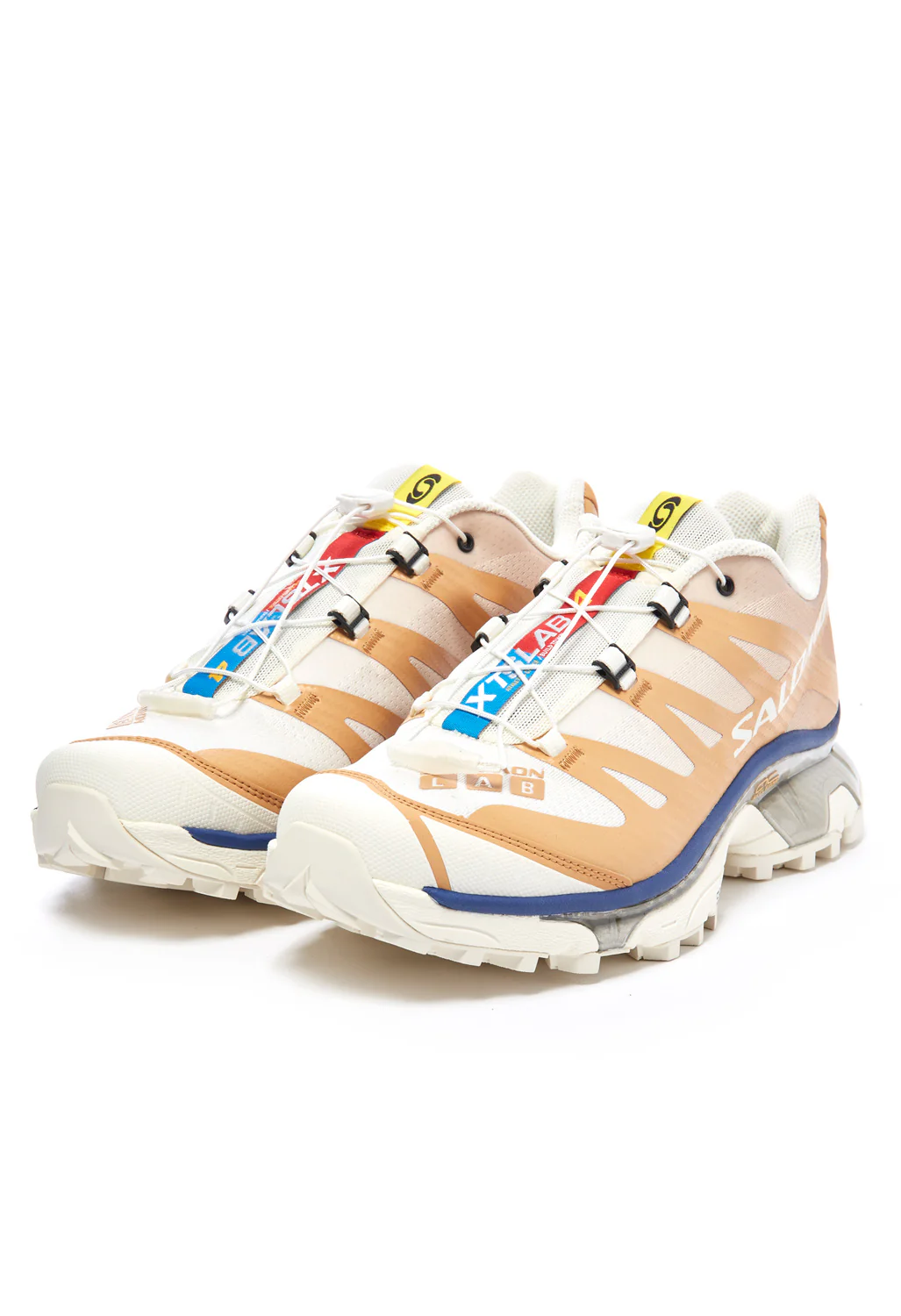 Salomon XT-4 OG Trainers - Taffy / Vanilla Ice / Blue Print - Image 3