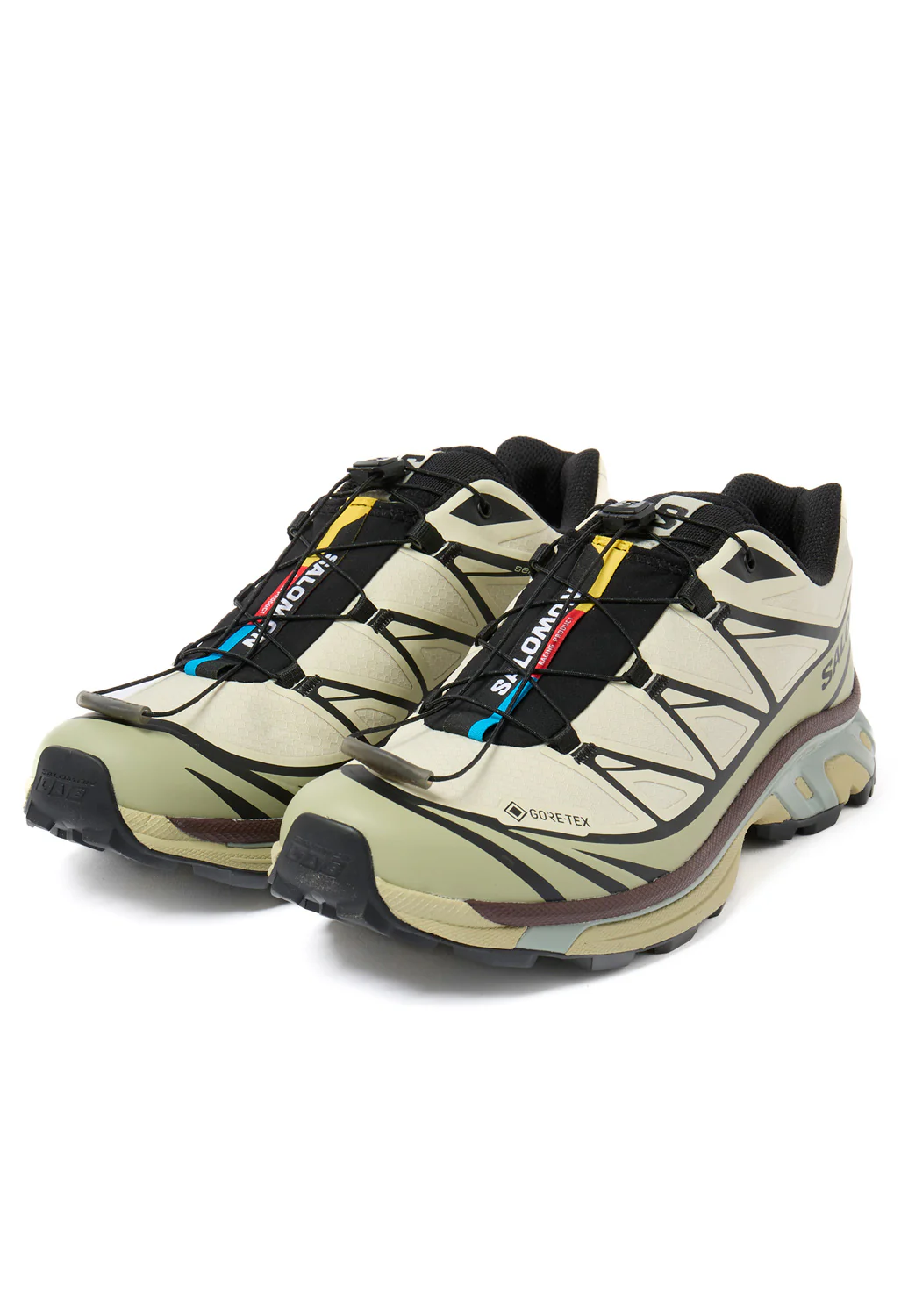 Salomon XT-6 GORE-TEX Trainers - Asparagus Green / Tea / Bitter Chocolate - Image 3
