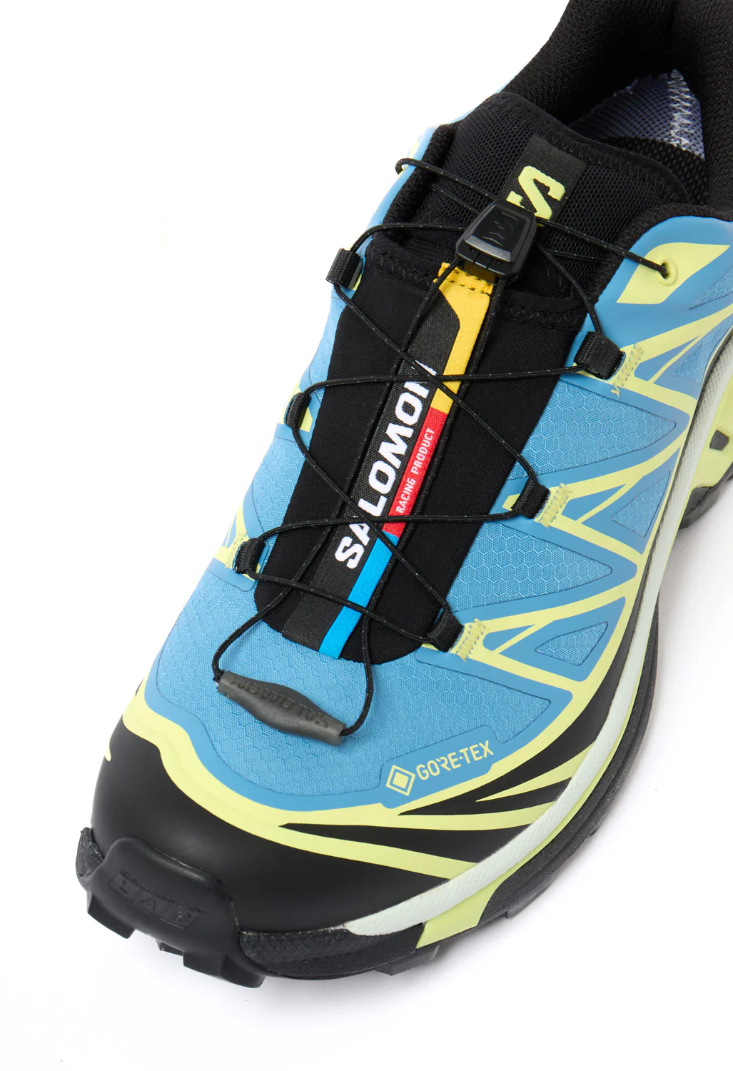 Salomon XT-6 GORE-TEX Trainers - Niagara / Sunny Lime / Black - Image 2