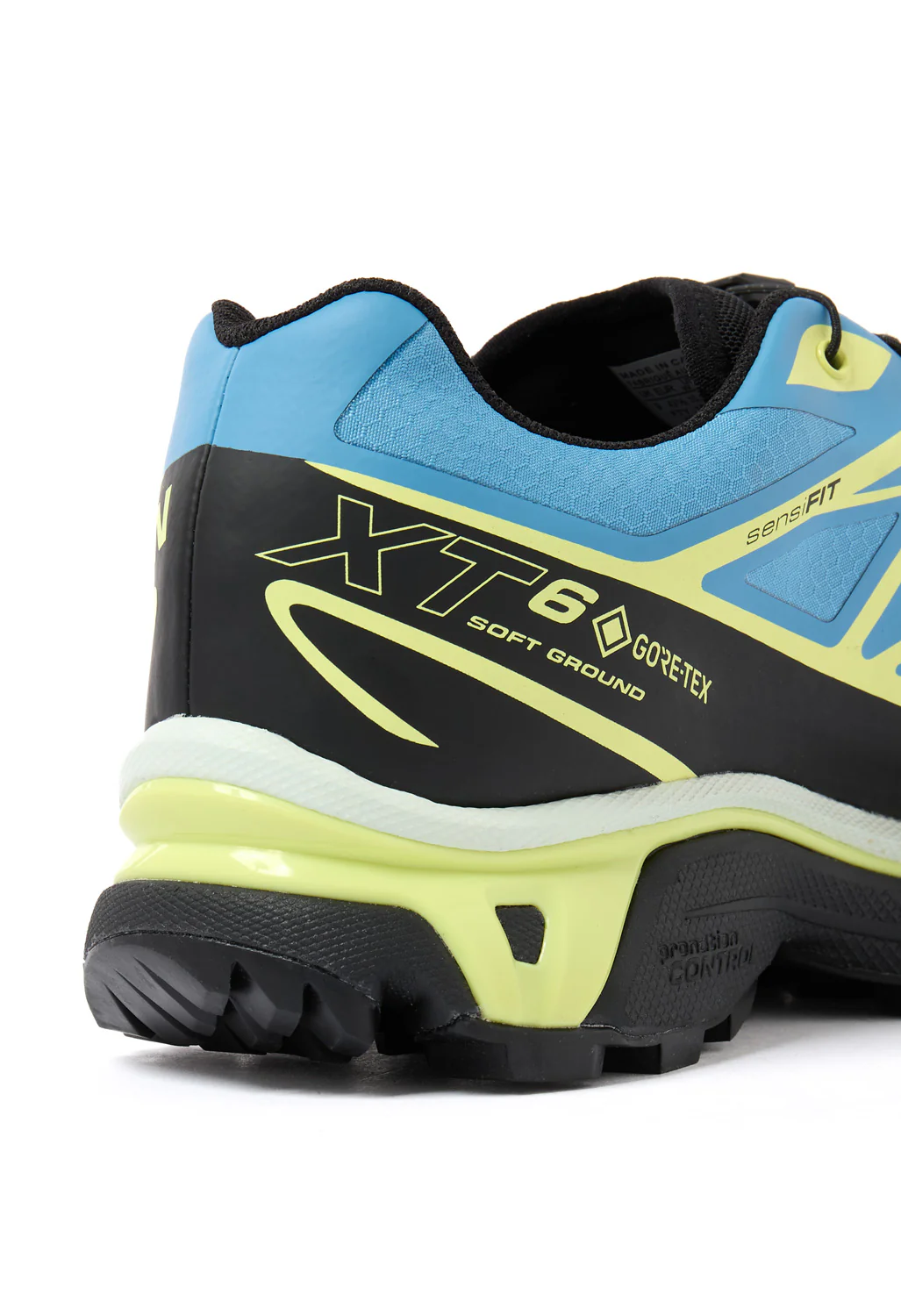 Salomon XT-6 GORE-TEX Trainers - Niagara / Sunny Lime / Black - Image 6