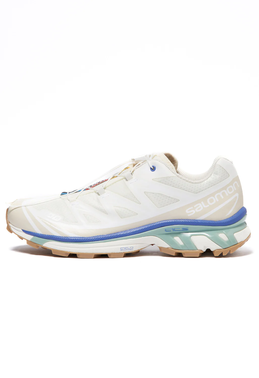 Salomon XT-6 Shoes - Vanilla Ice/Granite Green/White - Image 3