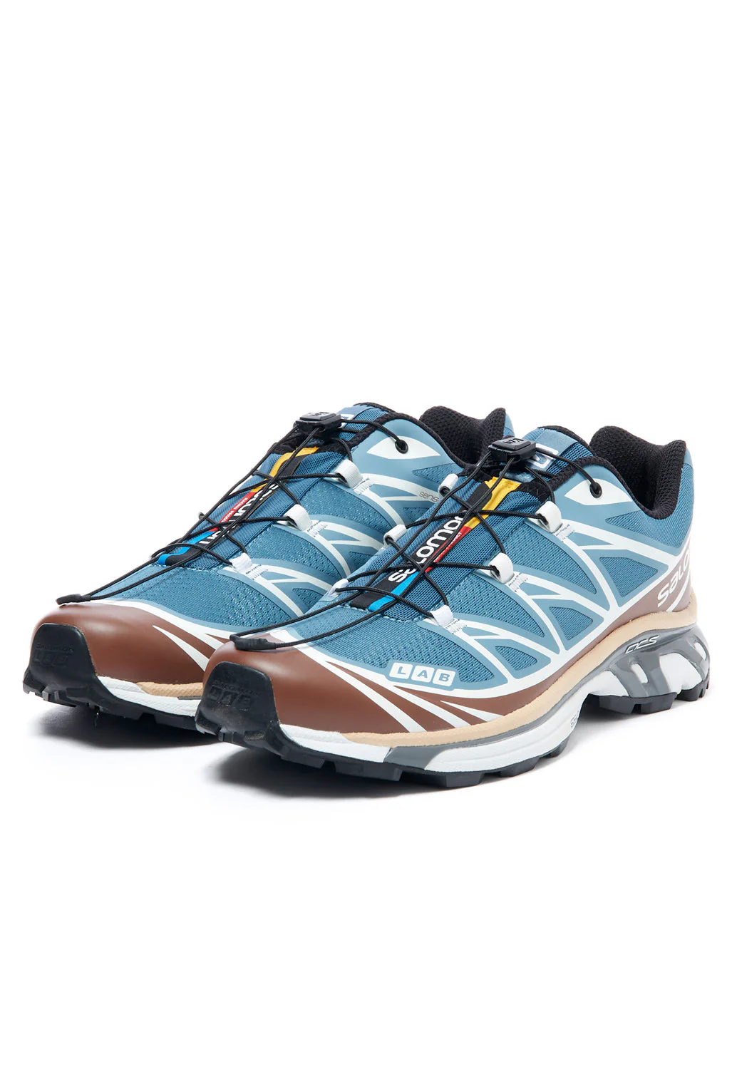 Salomon XT-6 Trainers - Aegean Blue / Tortoise Shell / Hazelnut - Image 3