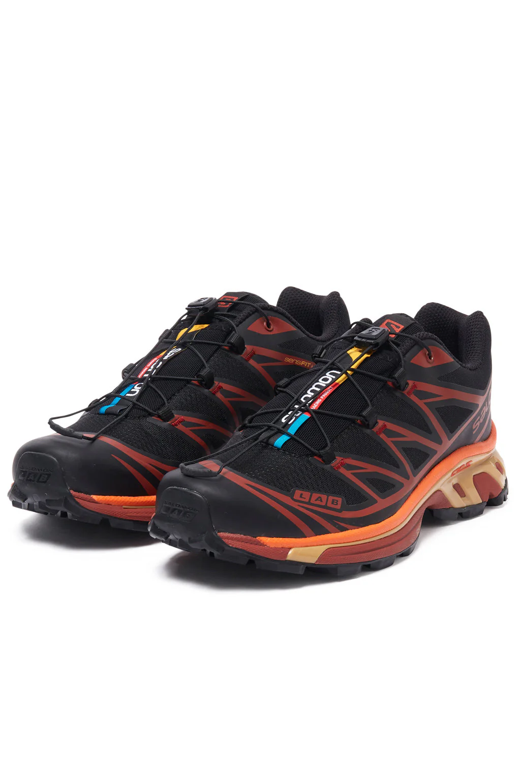 Salomon XT-6 Trainers - Black/Chocolate Plum/Vibrant Orange - Image 3