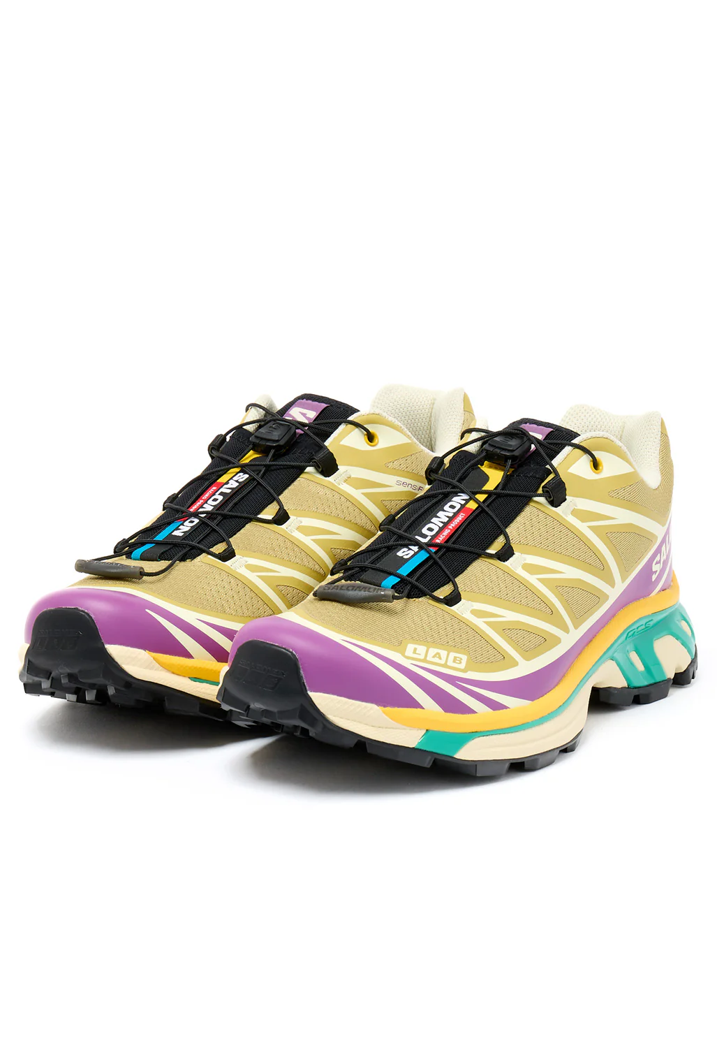 Salomon XT-6 Trainers - Antique Gold / Transparent Yellow / Willowherb - Image 3