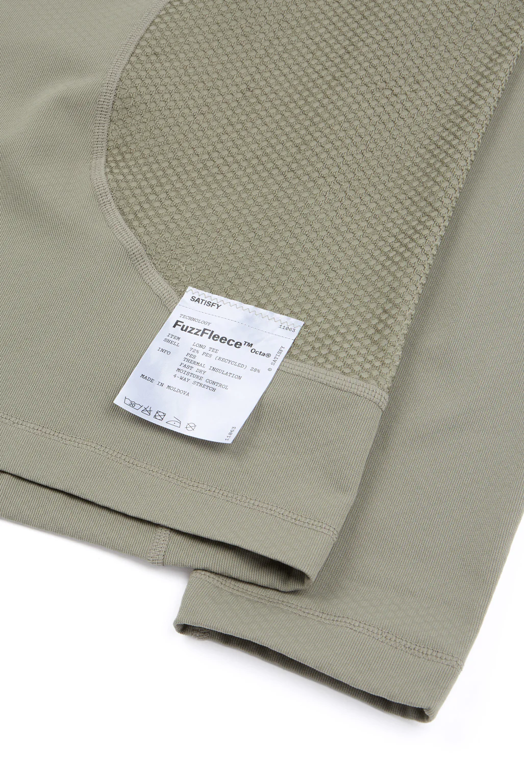 Satisfy Men's FuzzFleece Octa Long Sleeve T-Shirt - Vetiver - Image 4