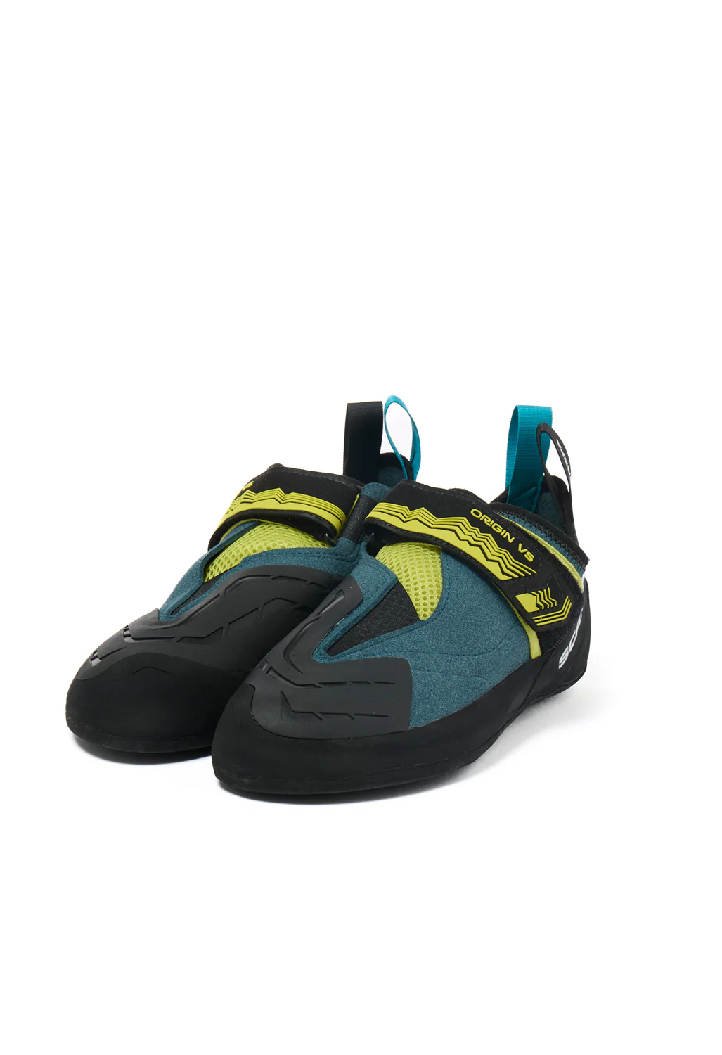 Scarpa Origin VS Climbing Shoes - Petrol / Lime - Image 3