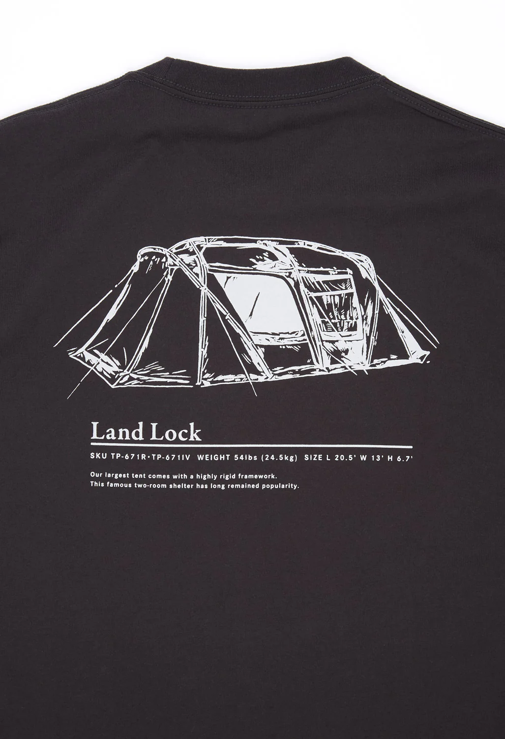 Snow Peak Land Lock T-Shirt - Charcoal - Image 4
