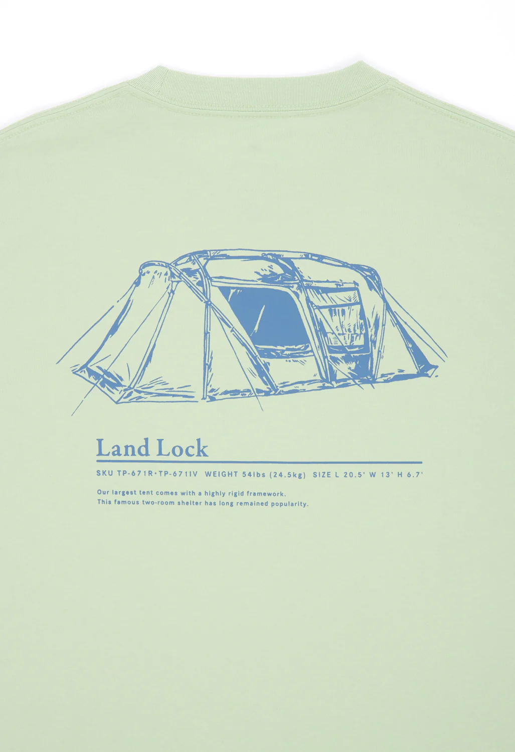 Snow Peak Land Lock T-Shirt - Light Green - Image 4