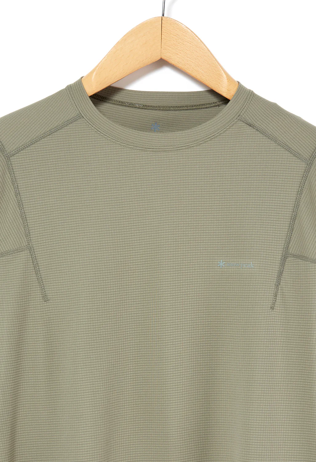 Snow Peak Men's Pe Power Dry T shirt - Khaki - Image 3