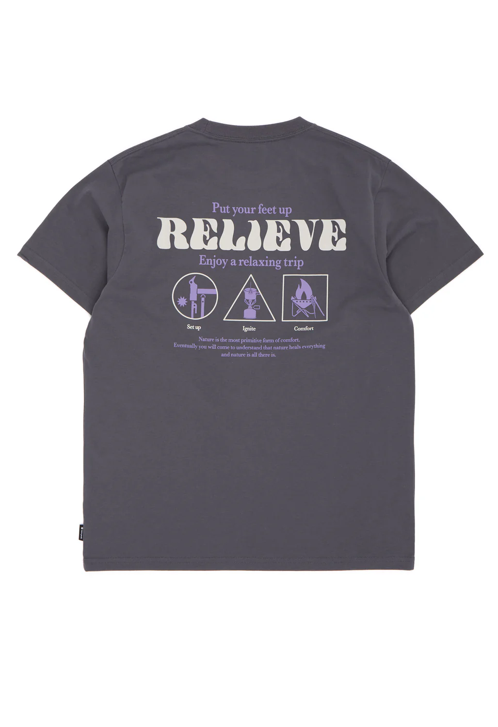 Snow Peak Men's Camping Graphic T-Shirt - Charcoal