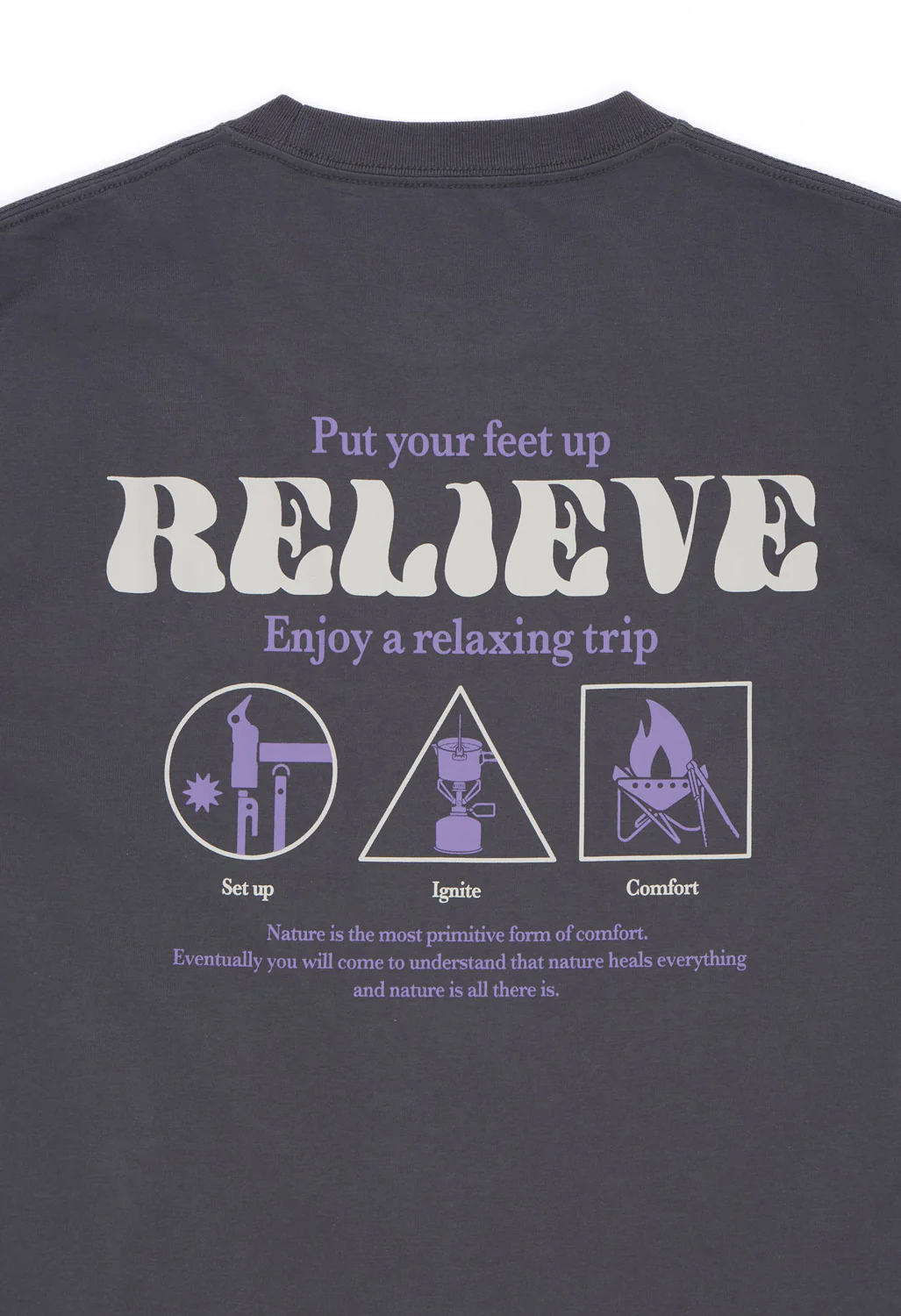 Snow Peak Men's Camping Graphic T-Shirt - Charcoal - Image 4