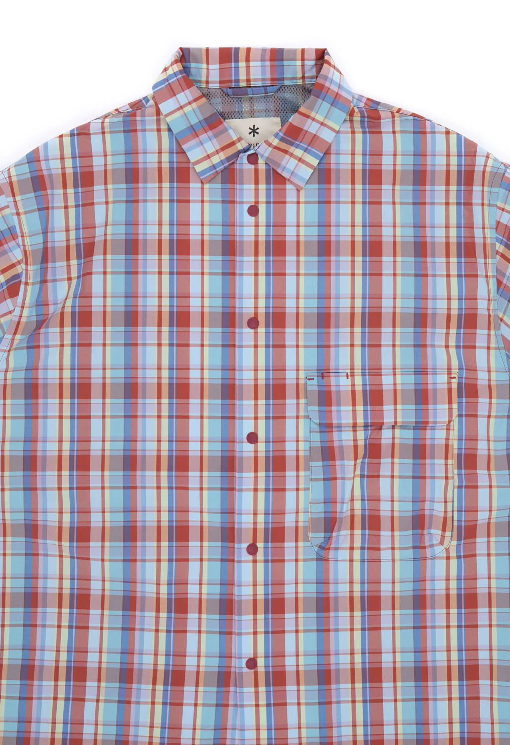 Snow Peak Men's Fade Check Breezy Shirt - Red - Image 3
