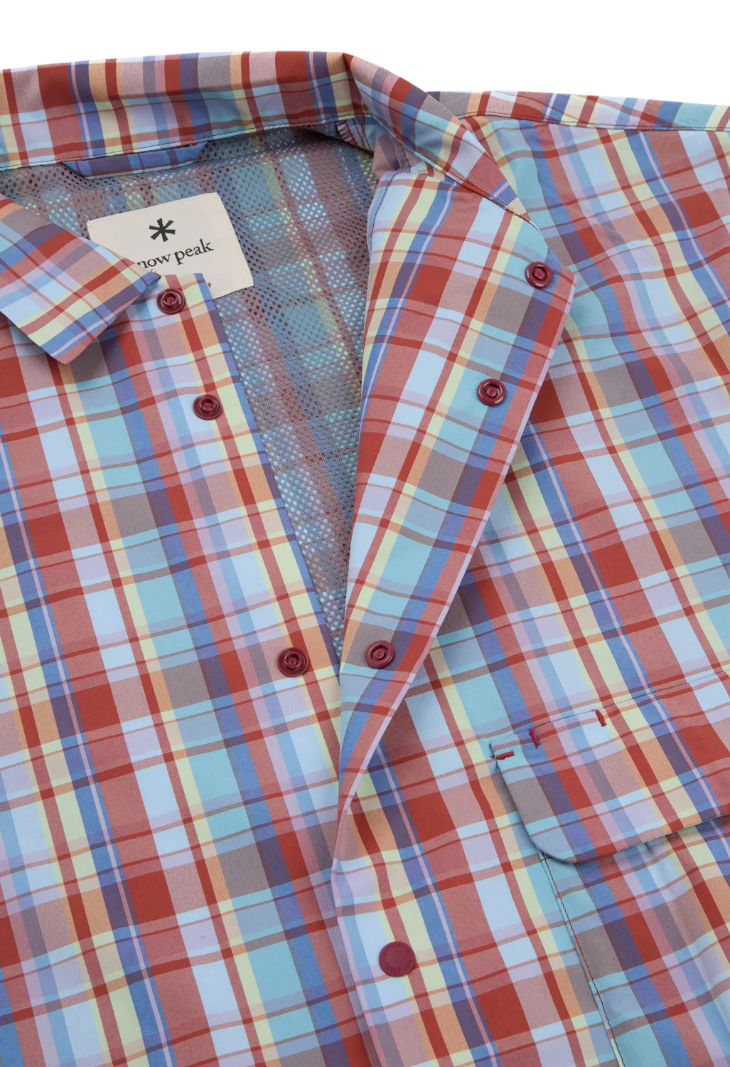 Snow Peak Men's Fade Check Breezy Shirt - Red - Image 4