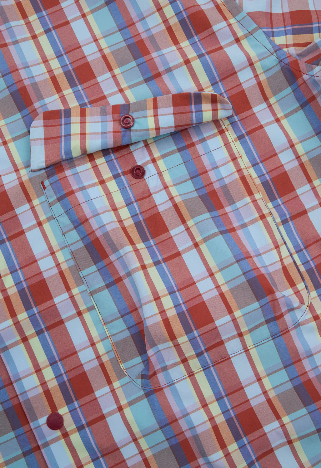Snow Peak Men's Fade Check Breezy Shirt - Red - Image 5