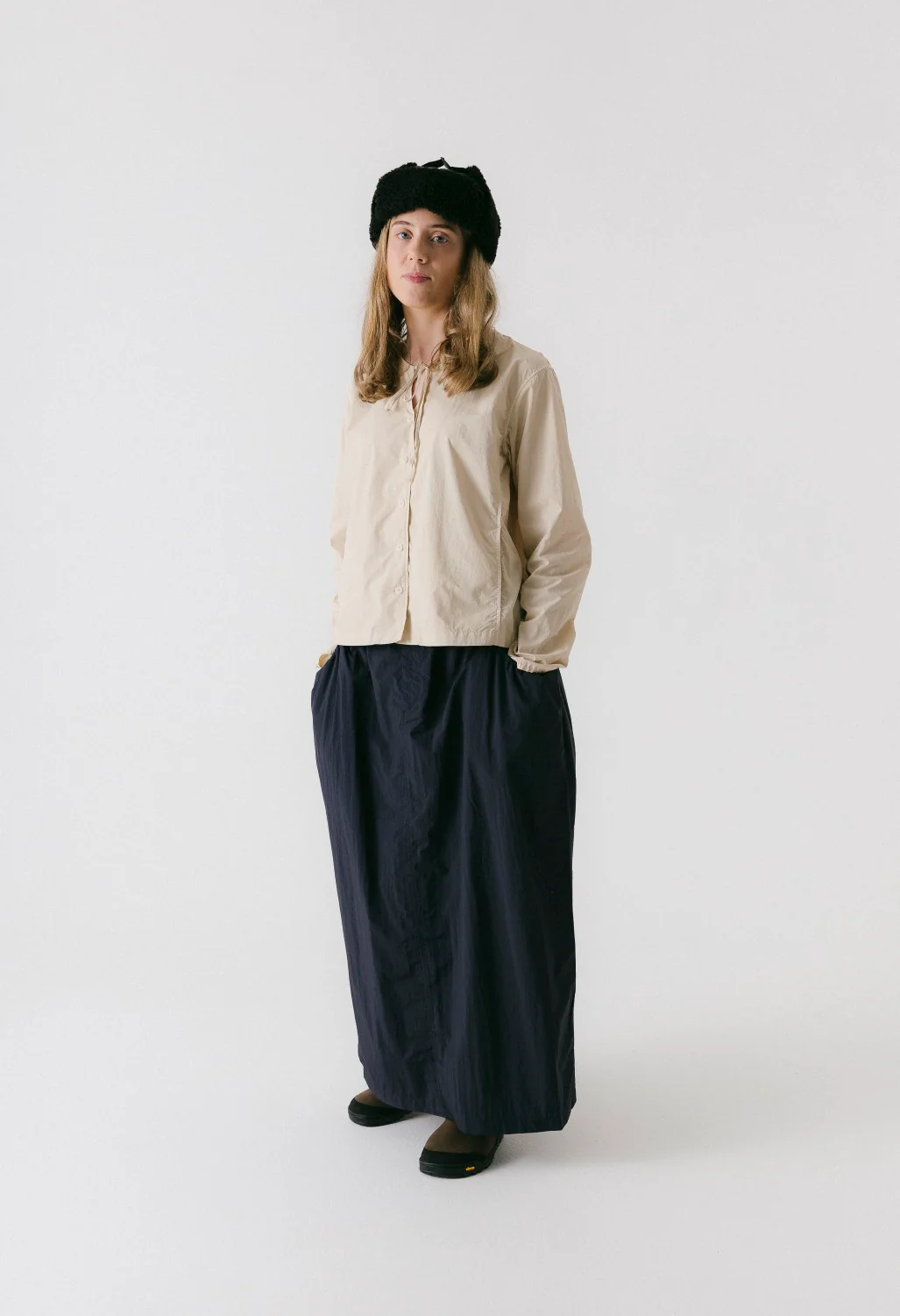 Snow Peak Garment Dyed Blouse - Ivory - Image 7
