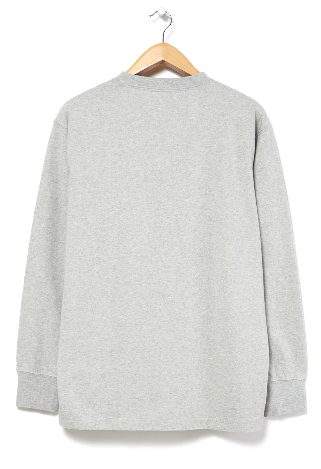 Snow Peak Recycled Cotton Heavy Long Sleeved T-Shirt - Mid Grey - Image 2
