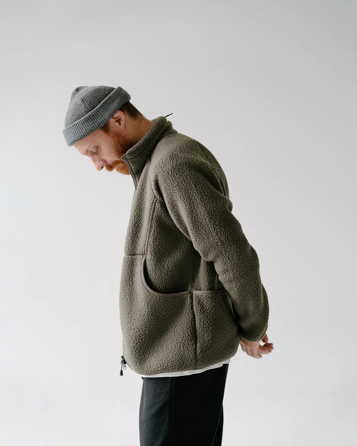 Snow Peak Thermal Boa Men's Fleece Jacket - Khaki - Image 5