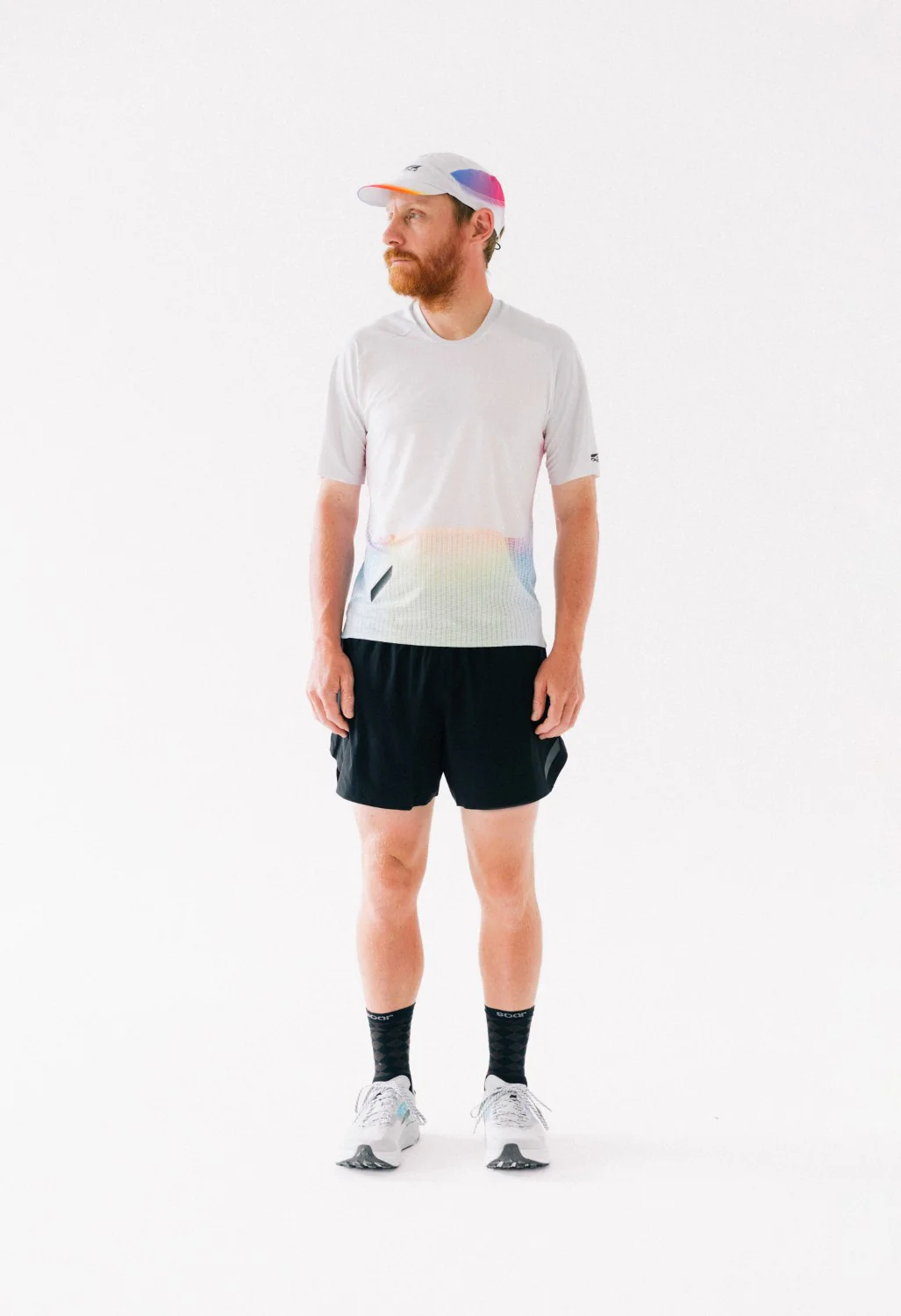 SOAR x Altra Men's Trail Race Top - Grey / Rainbow - Image 6