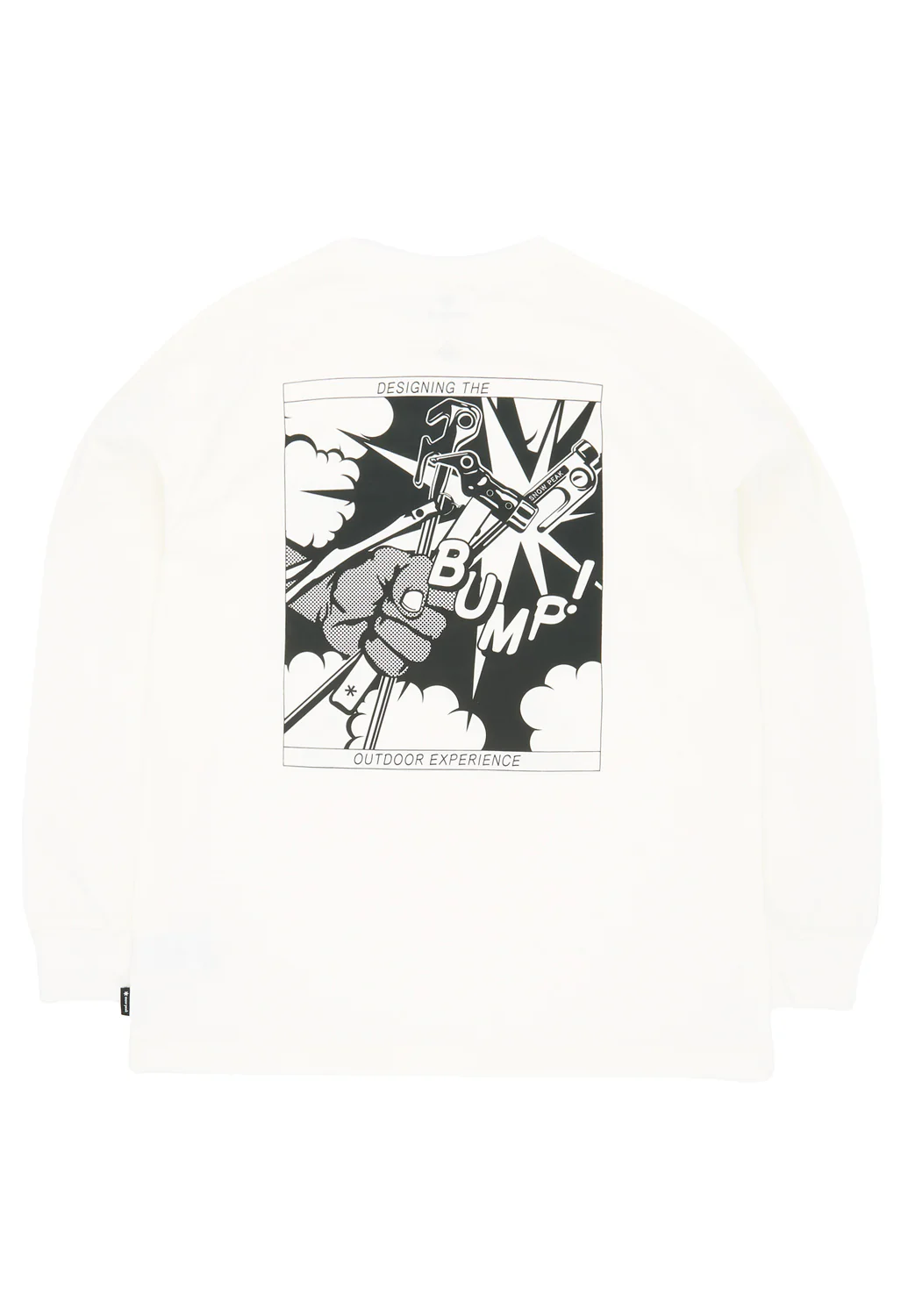 Snow Peak Solid & Delta Stake Long Sleeve T-Shirt - Off White - Image 2