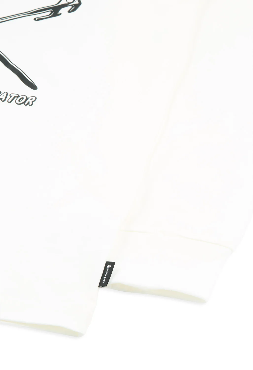 Snow Peak Solid & Delta Stake Long Sleeve T-Shirt - Off White - Image 4